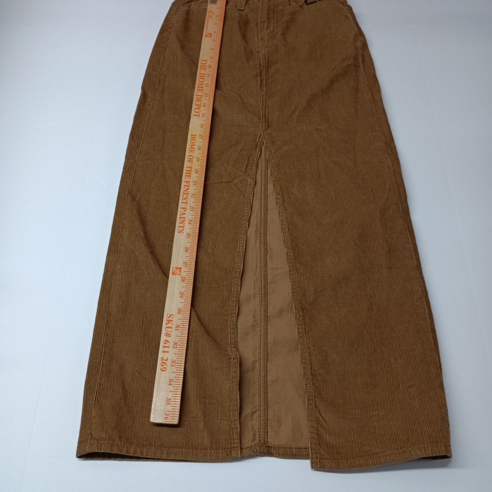 Levi's Levi's Premium Ankle Column Corduroy Skirt Size 24 Brown Size 24" / US 00 / IT 34 - 2 Thumbnail