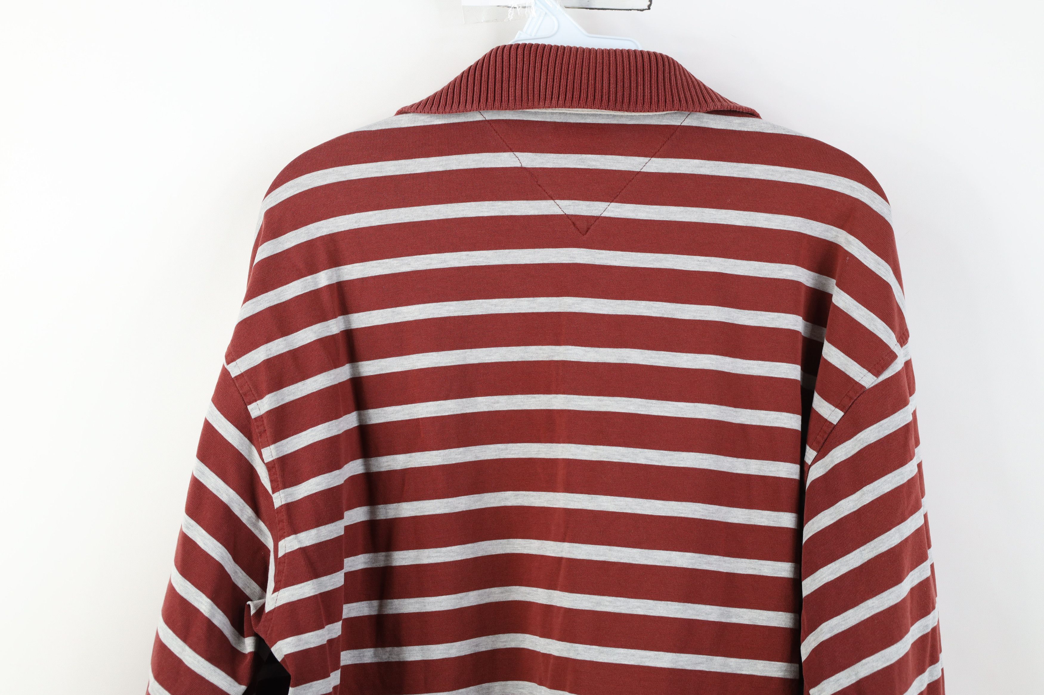 Tommy Hilfiger Vintage 90s Tommy Hilfiger Striped Long Sleeve Rugby Polo Size US L / EU 52-54 / 3 - 15 Thumbnail