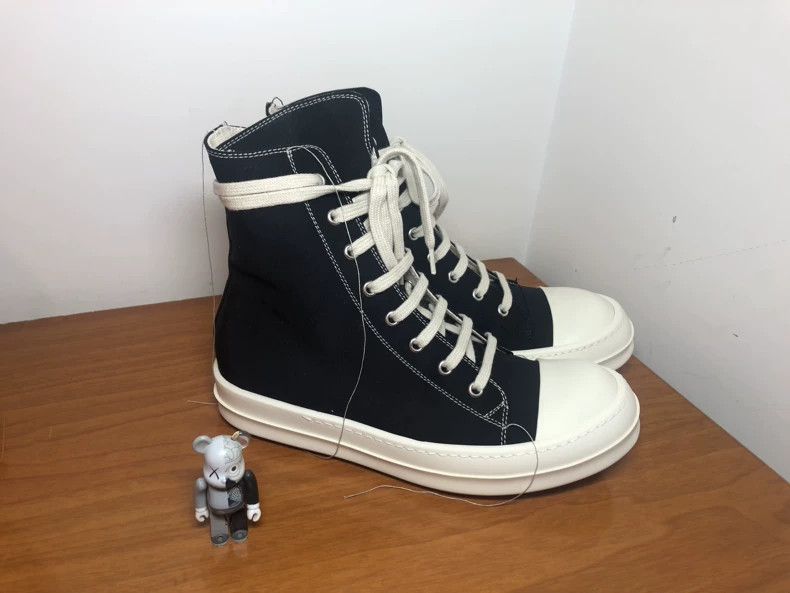 Rick Owens RICK OWENS High Top Sneakers with Fringe-dmc Size US 7 / EU 40 - 1 Thumbnail