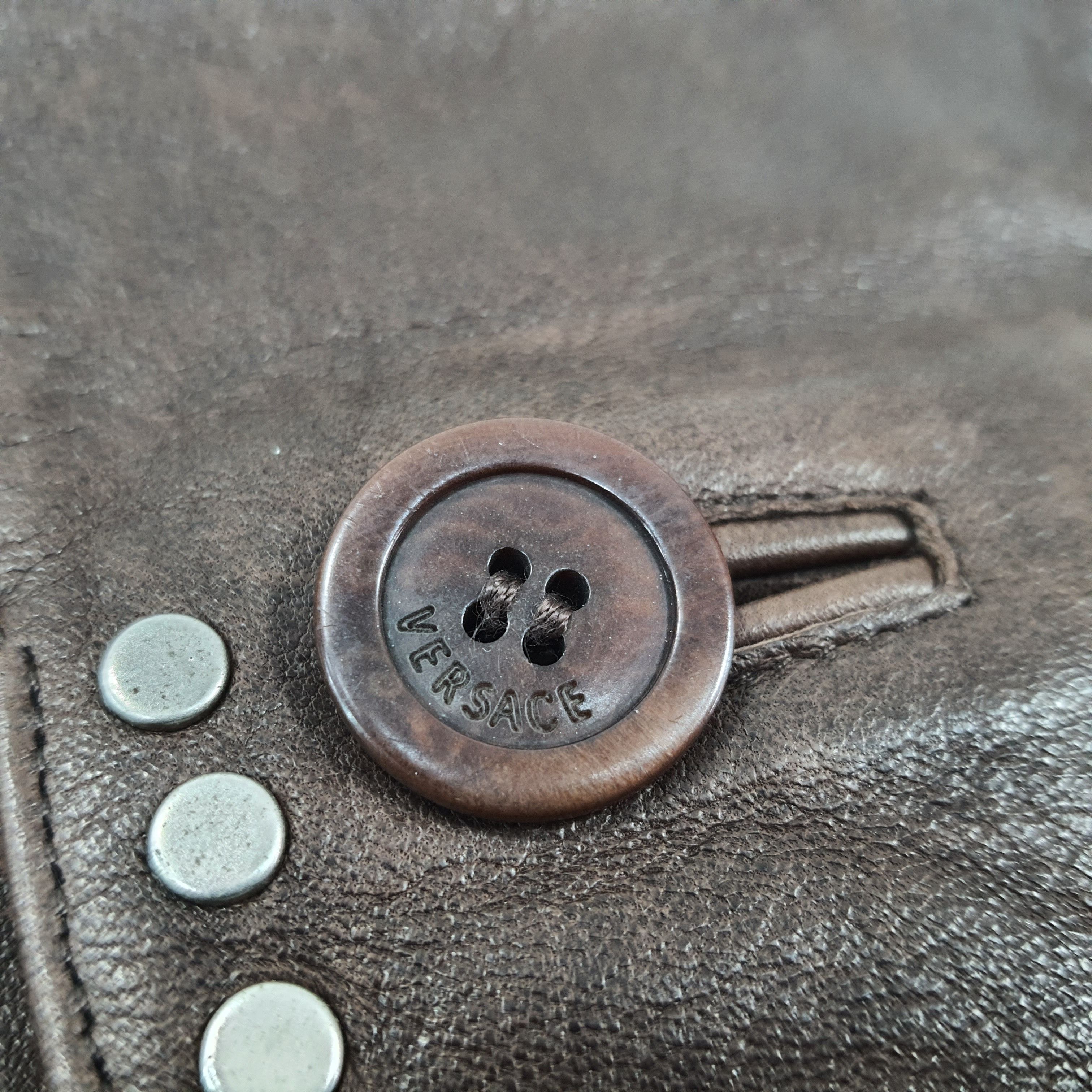 Versace × Vintage Vintage Gianni Versace Designer Luxury Leather Jacket Size US M / EU 48-50 / 2 - 6 Thumbnail
