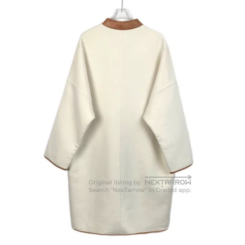 Hermes Hermes White Cashmere Single-Breasted Coat Size XXS / US 00 / IT 34 - 2 Thumbnail