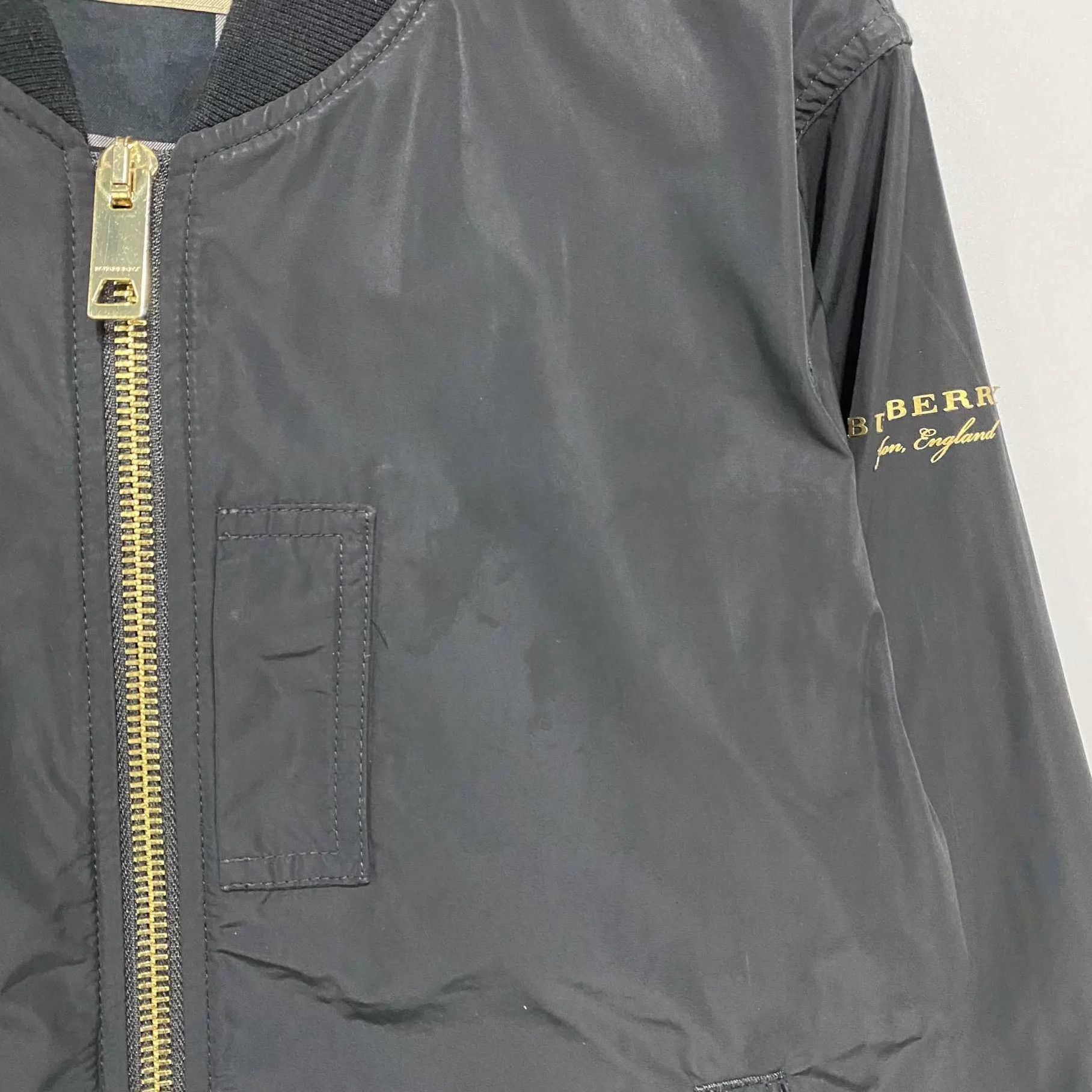 Burberry Burberry Black Logo Flight Jacket 95 New 48 Small Hole Size US M / EU 48-50 / 2 - 5 Thumbnail
