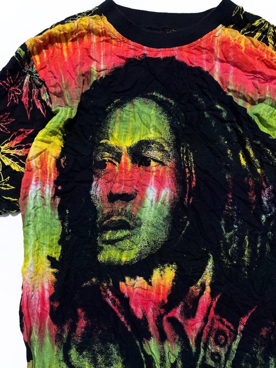 Vintage Vintage Bob Marley Weed All Over Print Tee Size US XL / EU 56 / 4 - 2 Thumbnail