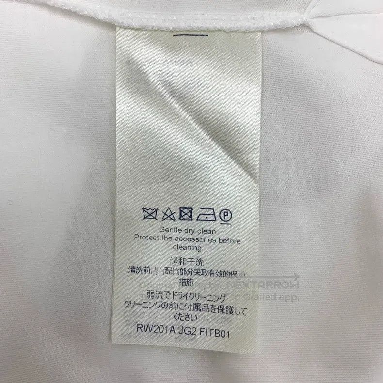 Louis Vuitton Louis Vuitton White striped embroidered cotton crewneck sh Size US S / EU 44-46 / 1 - 7 Thumbnail