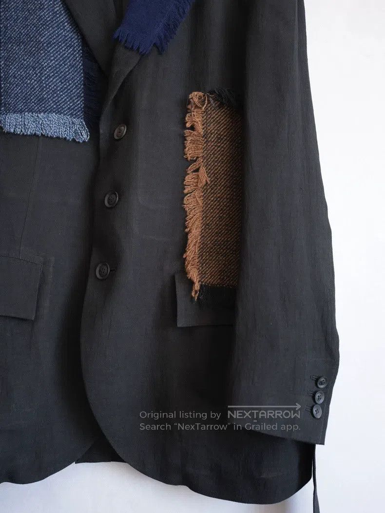 Yohji Yamamoto Yohji Yamamoto Patchwork Pleated Tail Jacket Size US L / EU 52-54 / 3 - 4 Thumbnail