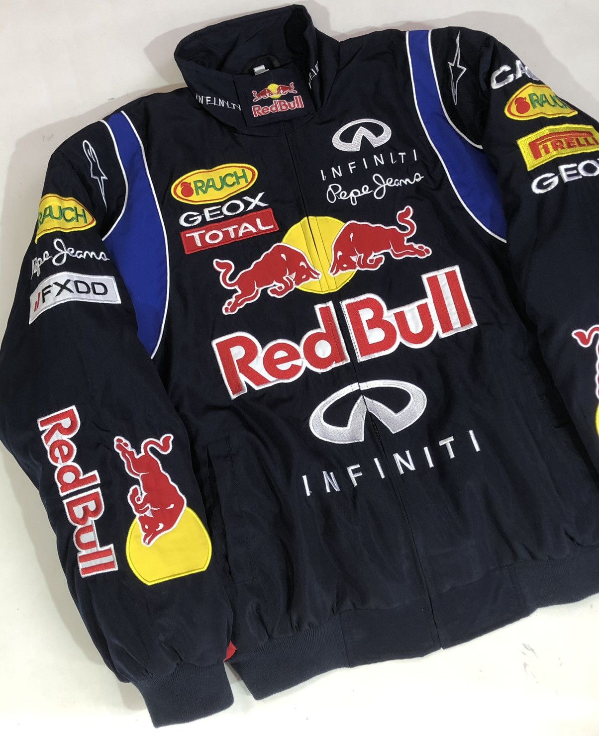 Ferrari × Red Bull × Vintage Red Bull Auto Moto Motorcycle Jacket Racing Size US L / EU 52-54 / 3 - 8 Thumbnail