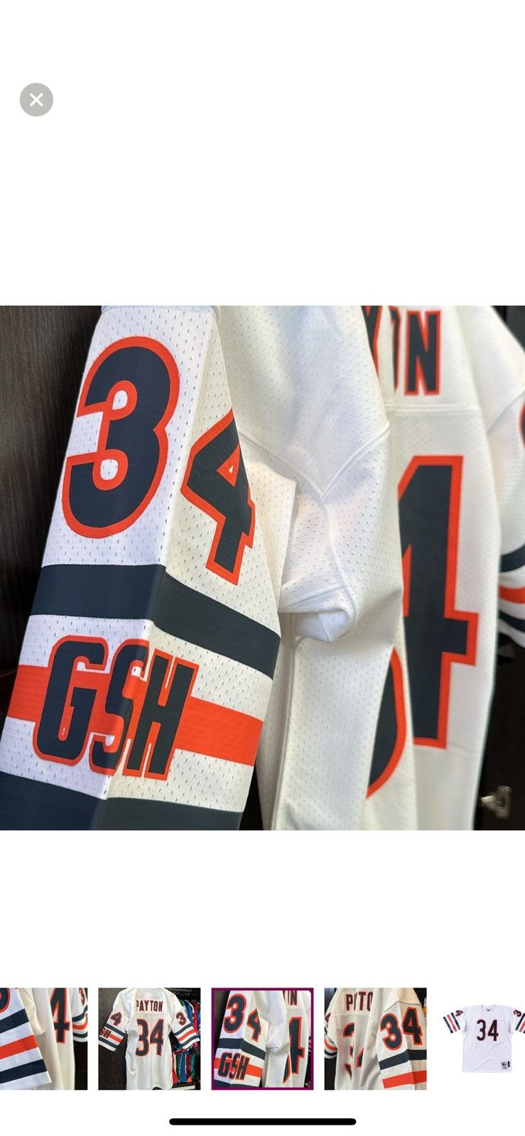 Mitchell & Ness Chicago Bears Away Vintage Walter Peyton Jersey Size US L / EU 52-54 / 3 - 10 Thumbnail