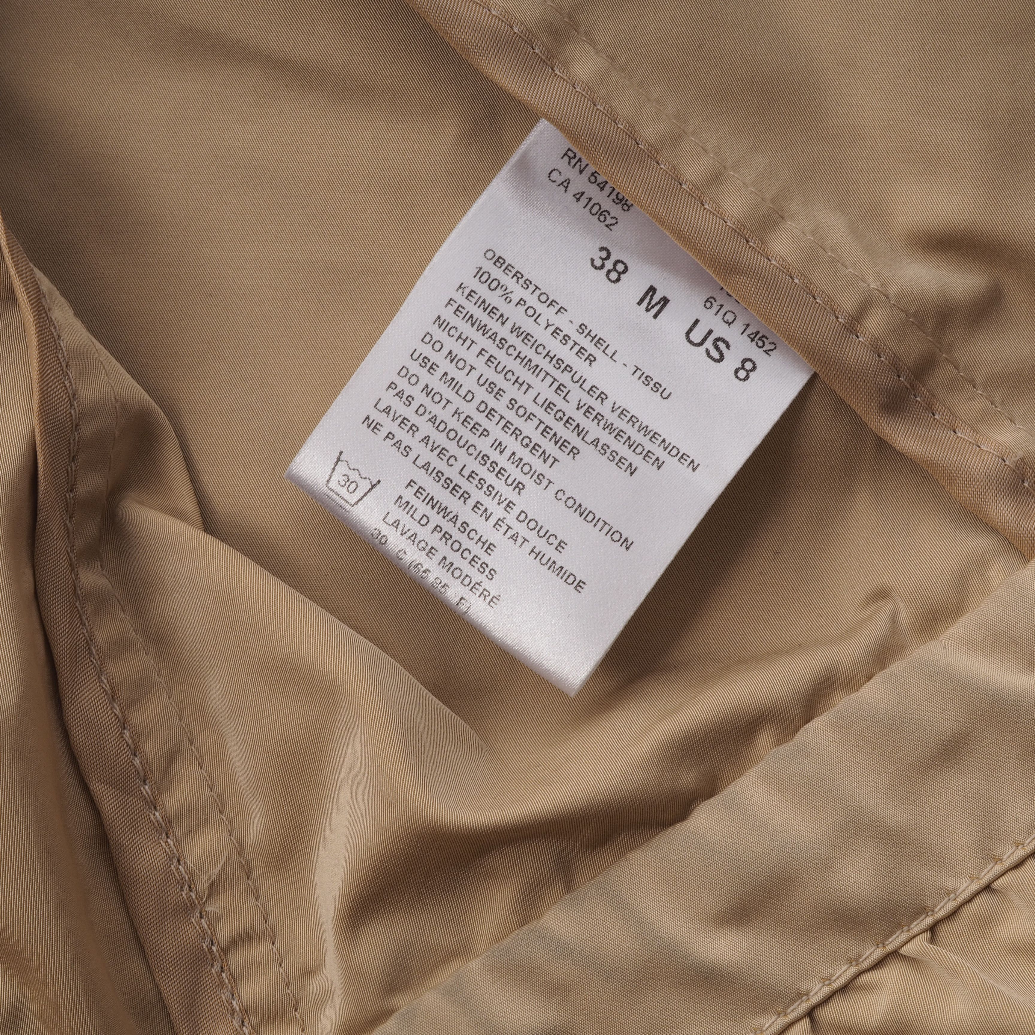 Bogner Bogner Women's Beige Short Sleeve Zip Lightweight Jacket Size M / US 6-8 / IT 42-44 - 6 Thumbnail