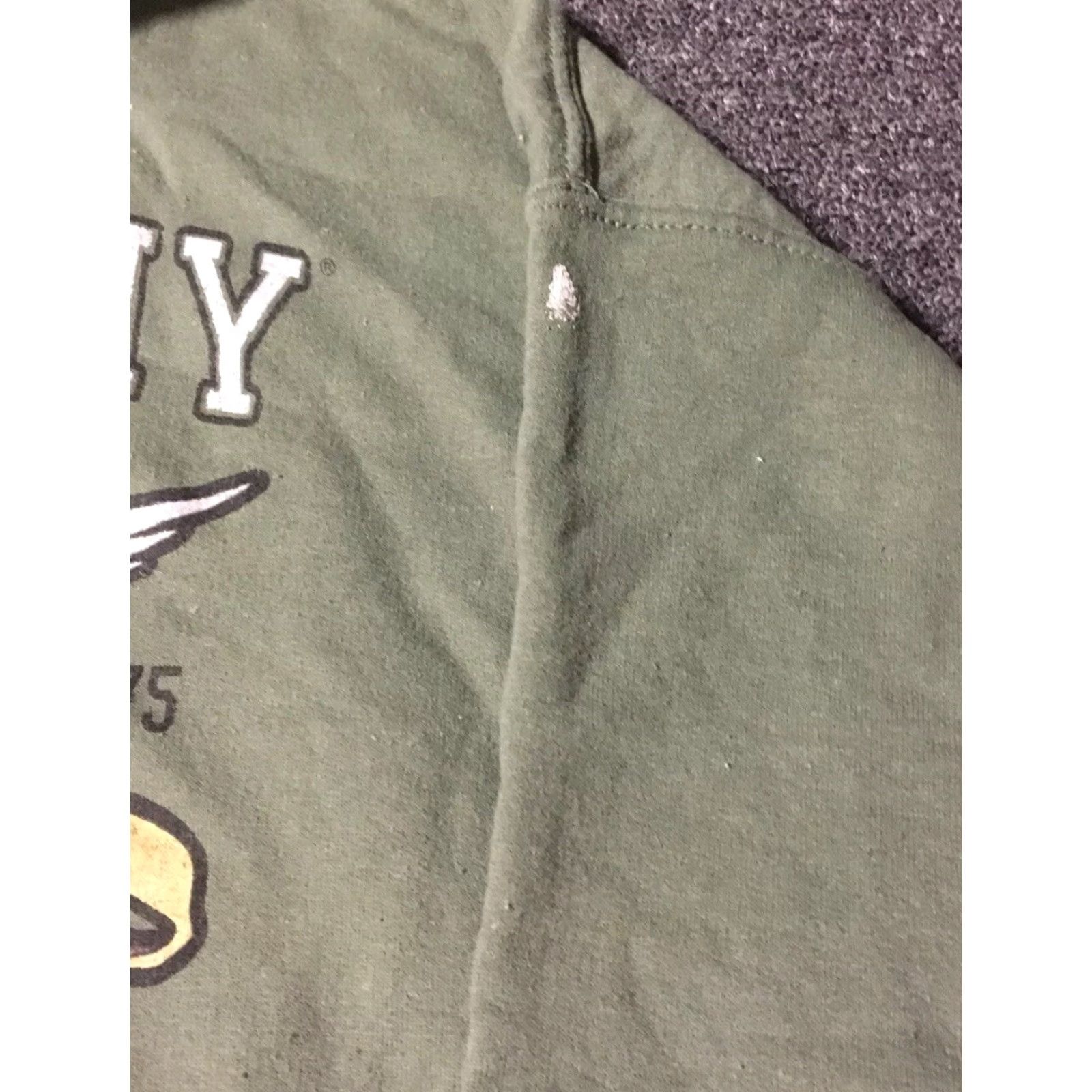 Vintage VINTAGE US Army Bald Eagle Faded Distressed Hoodie Sweatshirt Grunge Punk 90s Military Army Green Large Mens Size US L / EU 52-54 / 3 - 4 Thumbnail
