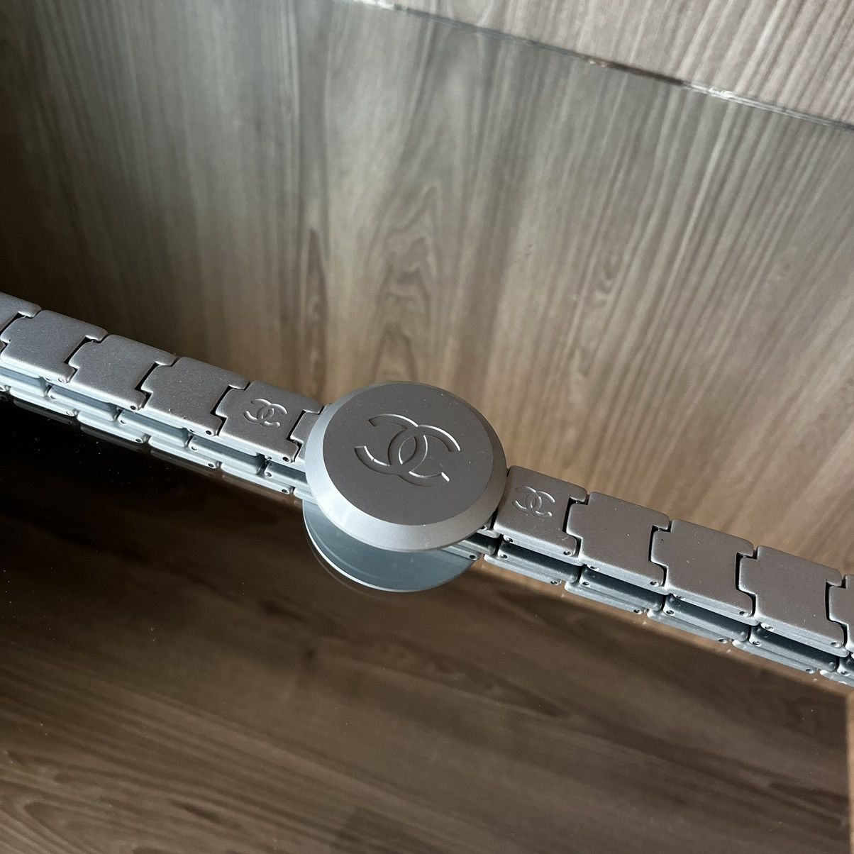 Chanel Chanel Belt Coco Mark Silver Metal 2005 Runway Size ONE SIZE - 3 Thumbnail