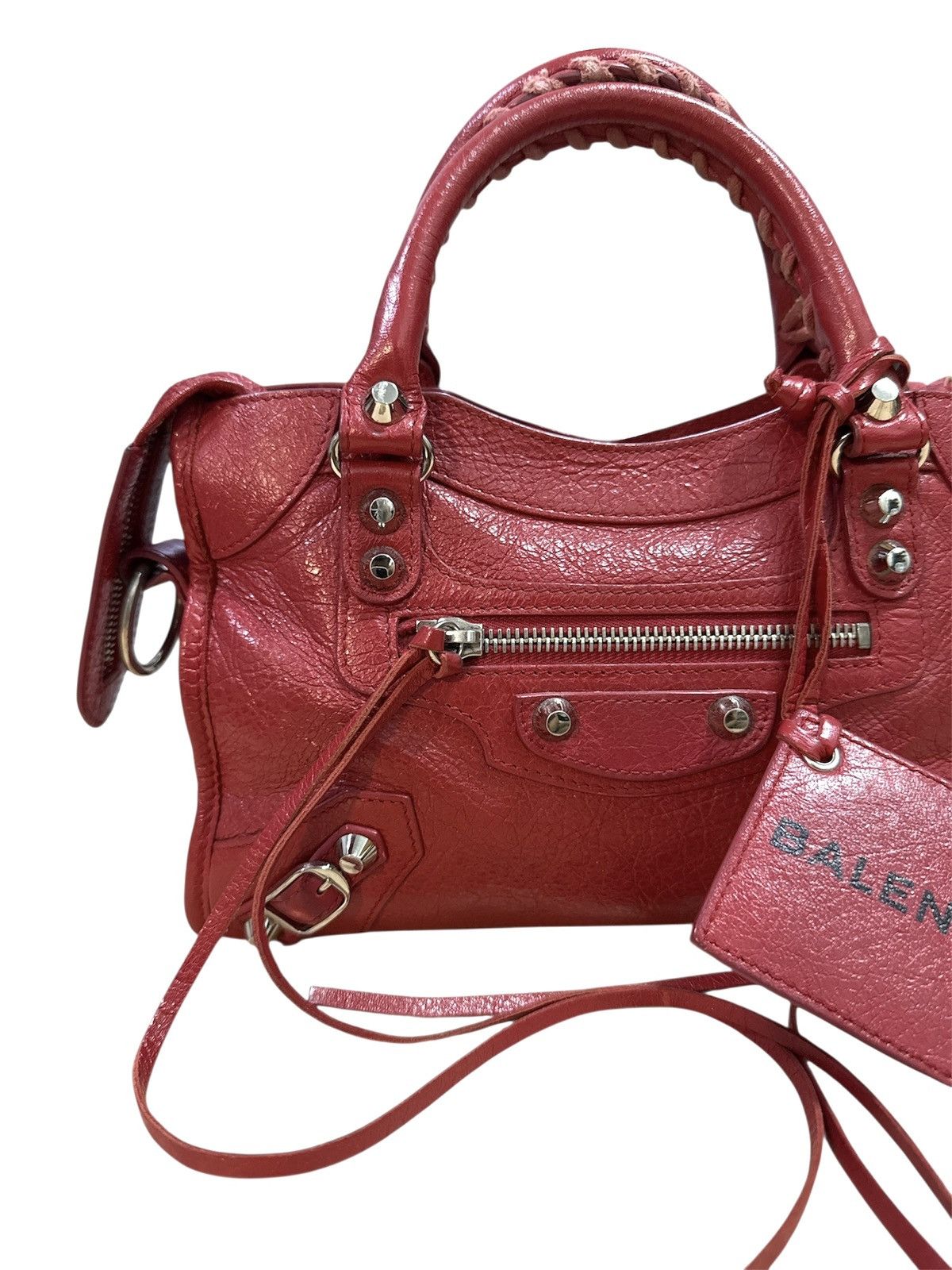 Balenciaga Balenciaga Classic Mini City red lambskin Leather bag Size ONE SIZE - 3 Thumbnail