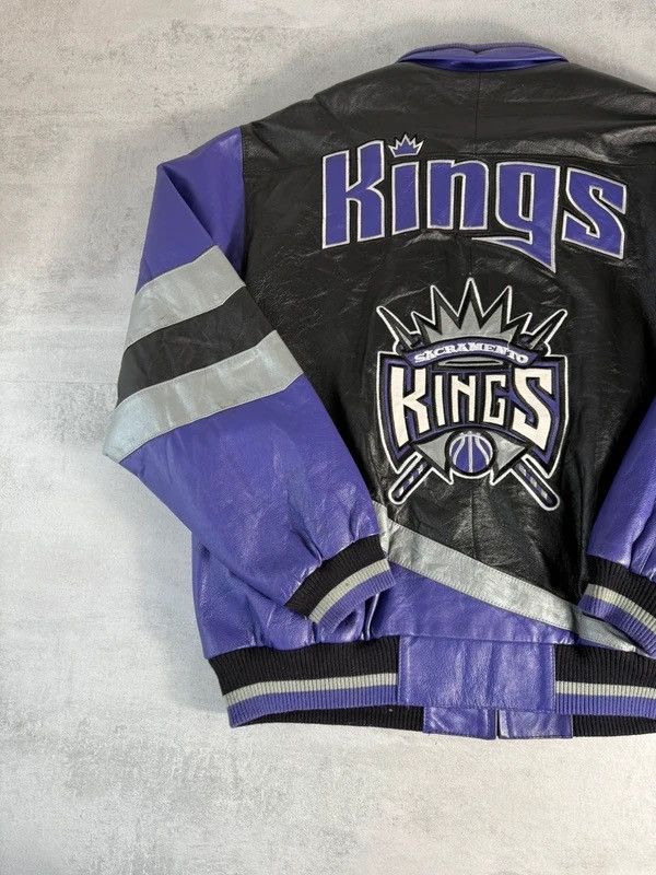 NBA Sacramento Leather Jacket Size US XL / EU 56 / 4 - 15 Thumbnail