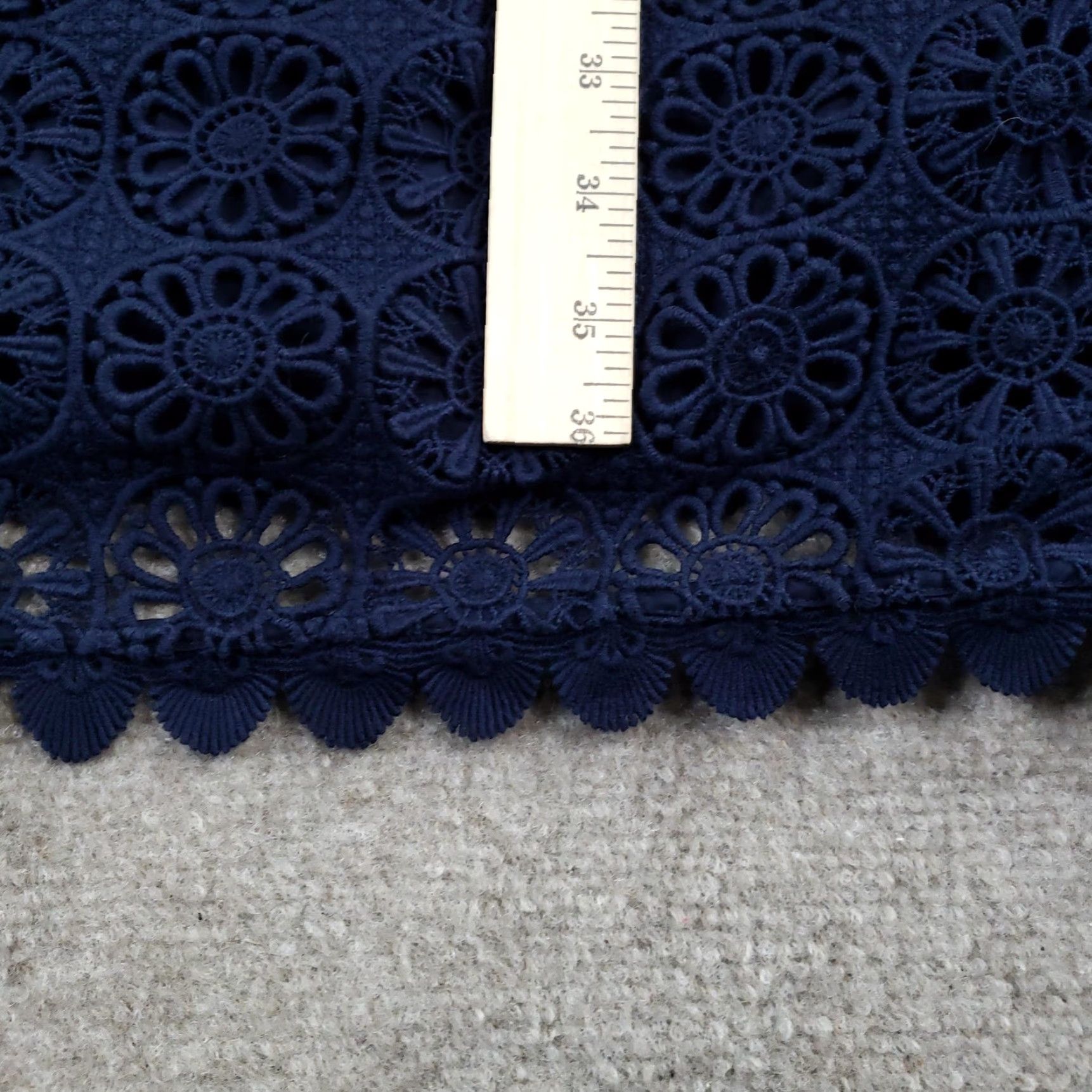 Boden VINTAGE Boden Dress Womens Size 10 Blue Floral Lace Shift Knee Length Lined Short Sleeve Size 32" / US 10 / IT 46 - 5 Thumbnail