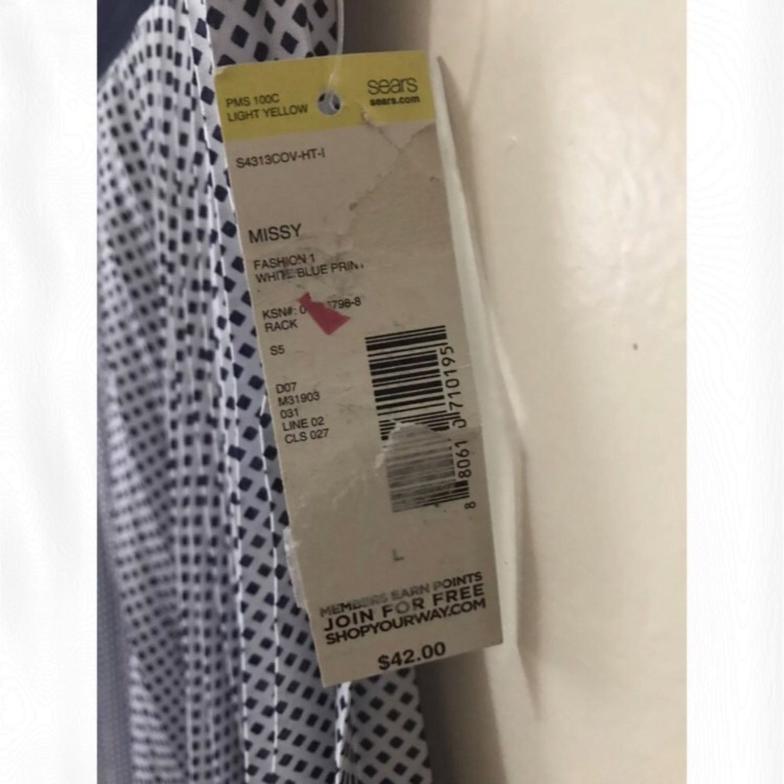 Covington NWT Covington Blue and White Print Skirt Size 34" / US 12 / IT 48 - 7 Thumbnail