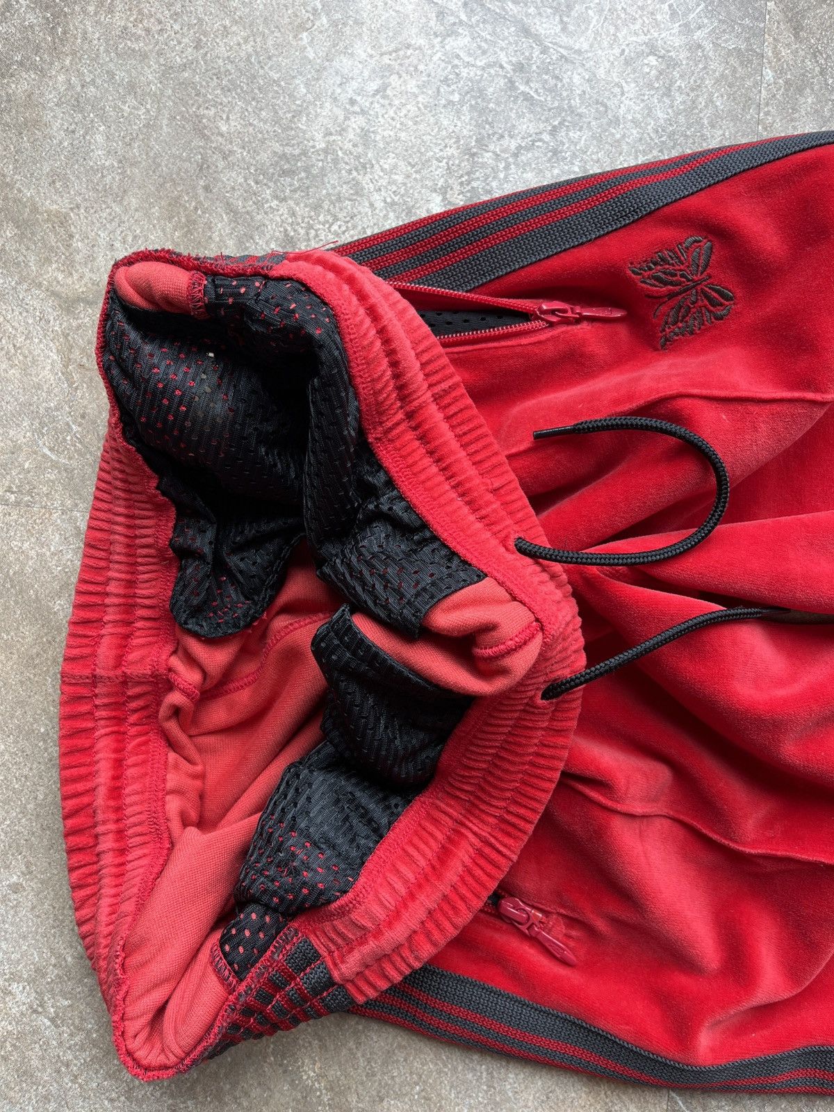 Needles Needles Velour Track Pants Red And Black Size US 30 / EU 46 - 5 Thumbnail