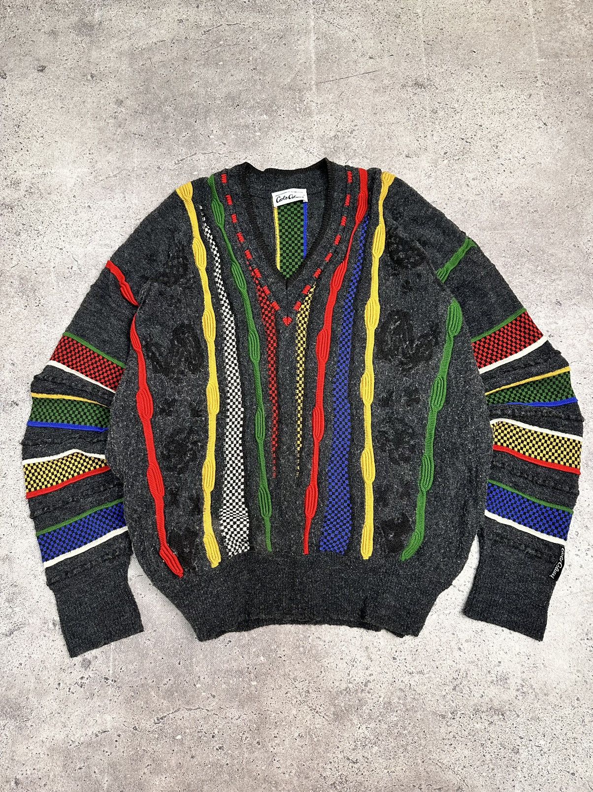 Coogi Corlo Colucci multicolor coogi style sweater 3D HandMade GOA Size US L / EU 52-54 / 3 - 1 Thumbnail