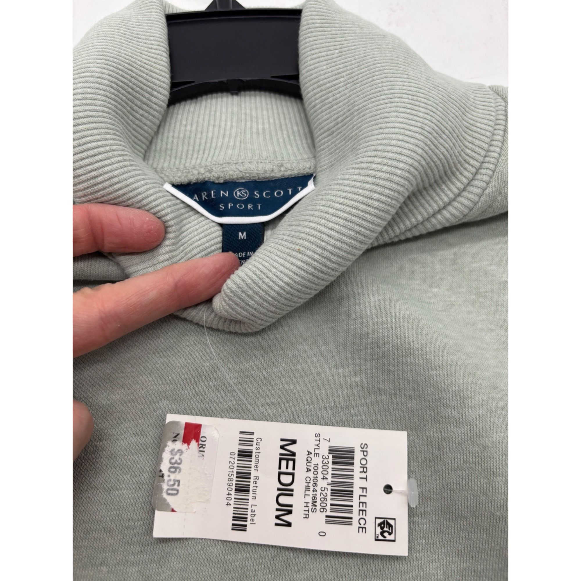 Other Karen Scott Women's Luxesoft Turtleneck Top, Aqua Chill Heat Size M / US 6-8 / IT 42-44 - 7 Thumbnail