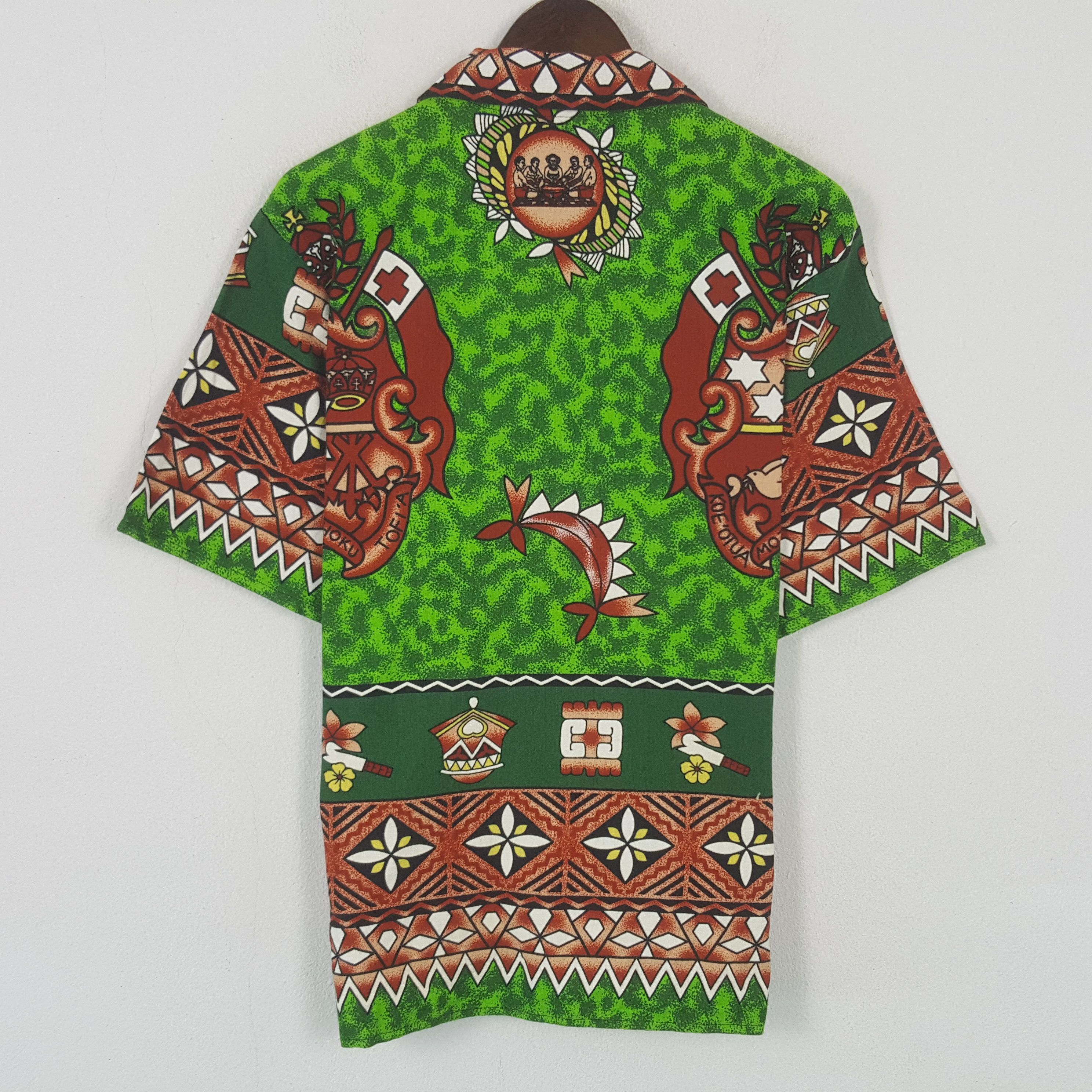 Designer Vintage Tonga Tiki Hawaiian Australia Button Up Shirt Size US L / EU 52-54 / 3 - 3 Thumbnail