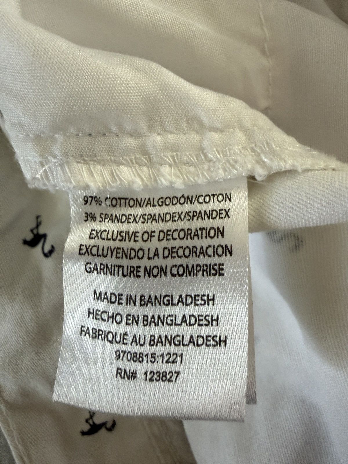 The Unbranded Brand Essex white pattern shorts with belt Mennes 34 Size US 34 / EU 50 - 6 Thumbnail