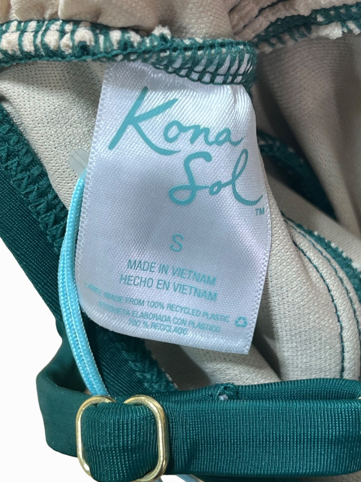 Other Kona Sol - Women's Tie-Front One Piece Swimsuit - Green - S Size ONE SIZE - 8 Thumbnail