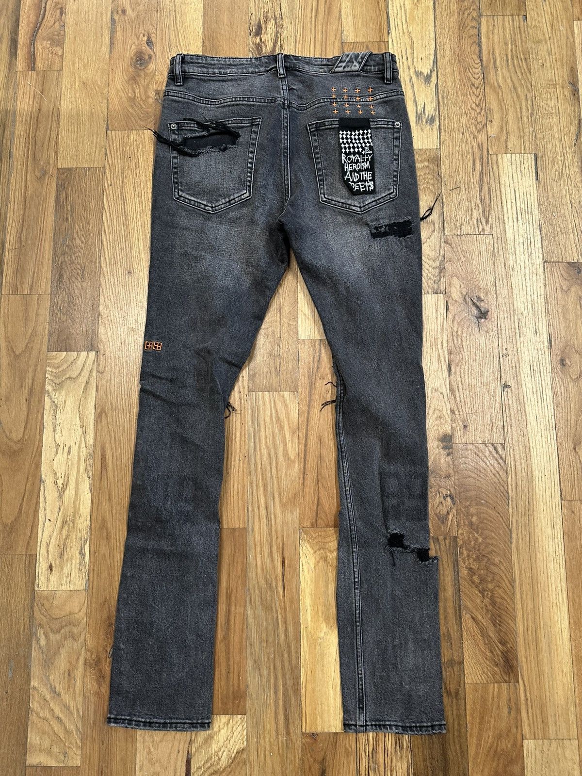 Ksubi Ksubi Hardcore Angst Distressed Black Denim Jeans Sz 31 Size US 31 - 2 Thumbnail