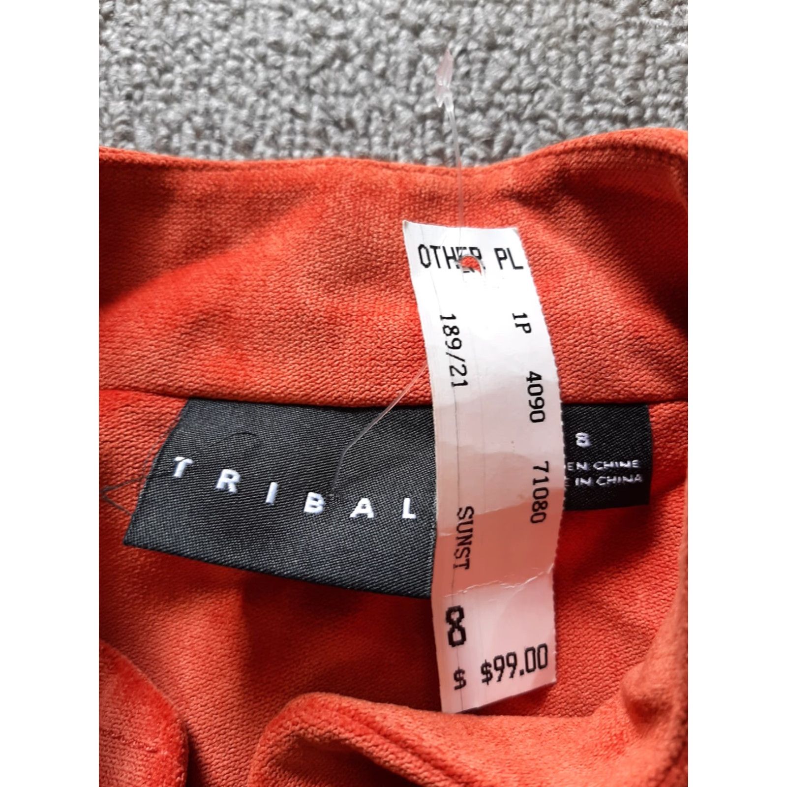 Vintage Tria Jacket Womens Size 8 Full Zip Copper Brown Long Sleeve Polyester Blend NEW Size M / US 6-8 / IT 42-44 - 4 Thumbnail