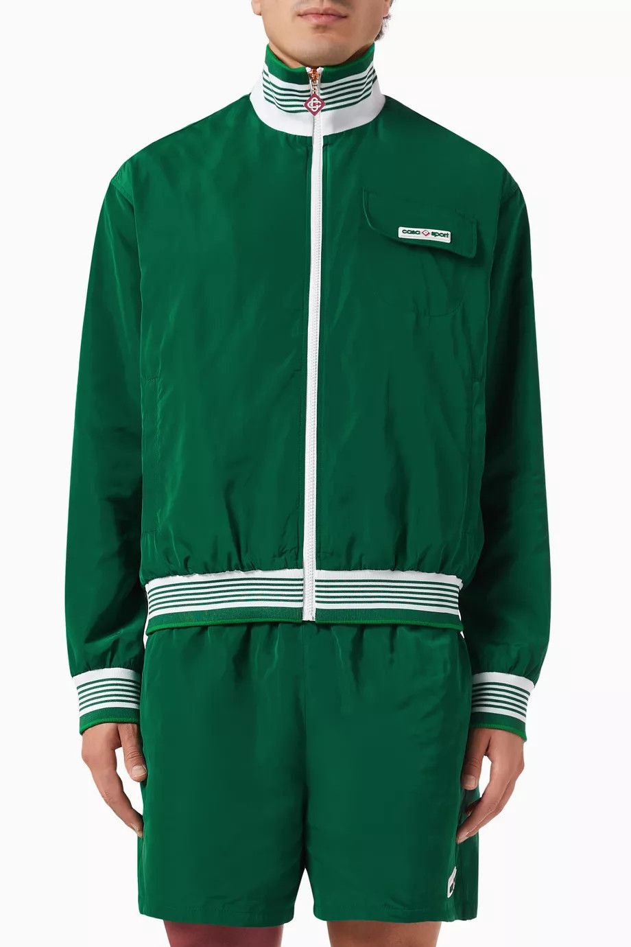 Casablanca o1mle0326 Shell Suit Track Jacket in Green Size US L / EU 52-54 / 3 - 1 Thumbnail