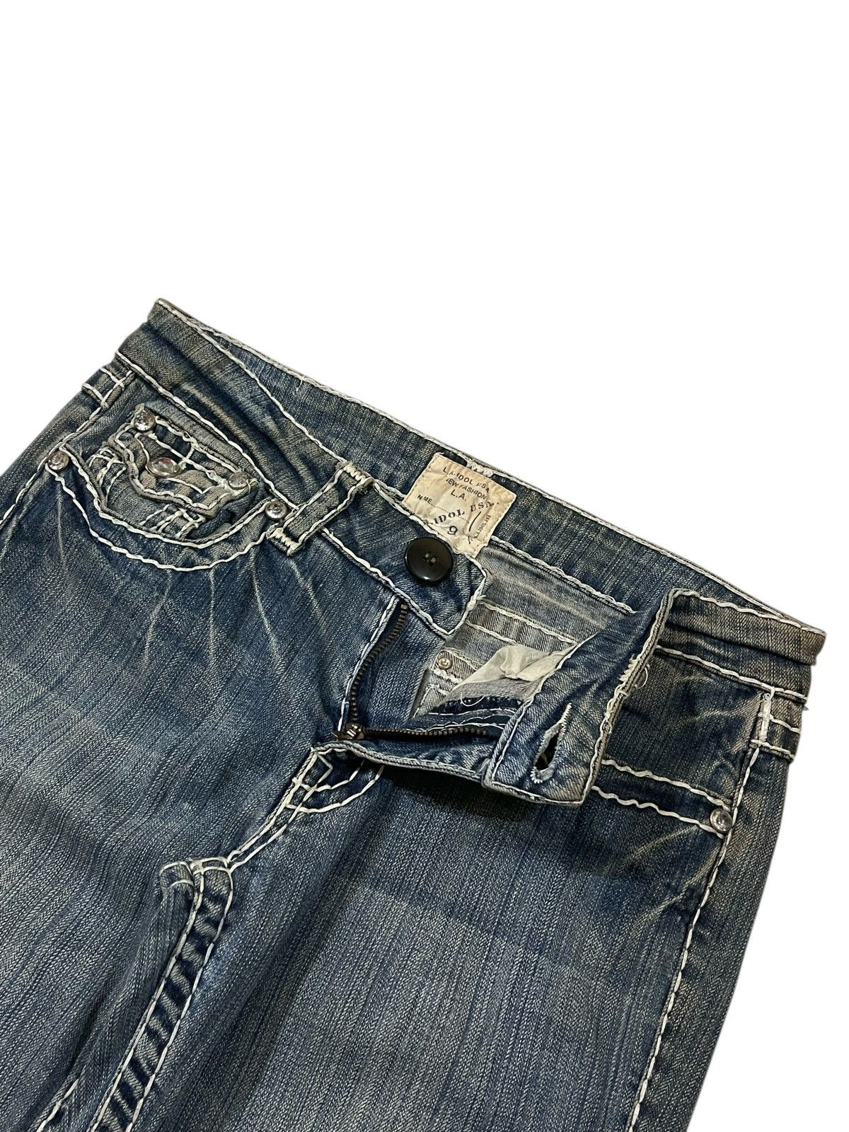 Beauty Beast LA IDOL USA Flared Low Rise Jeans Denim Size US 30 / EU 46 - 4 Thumbnail