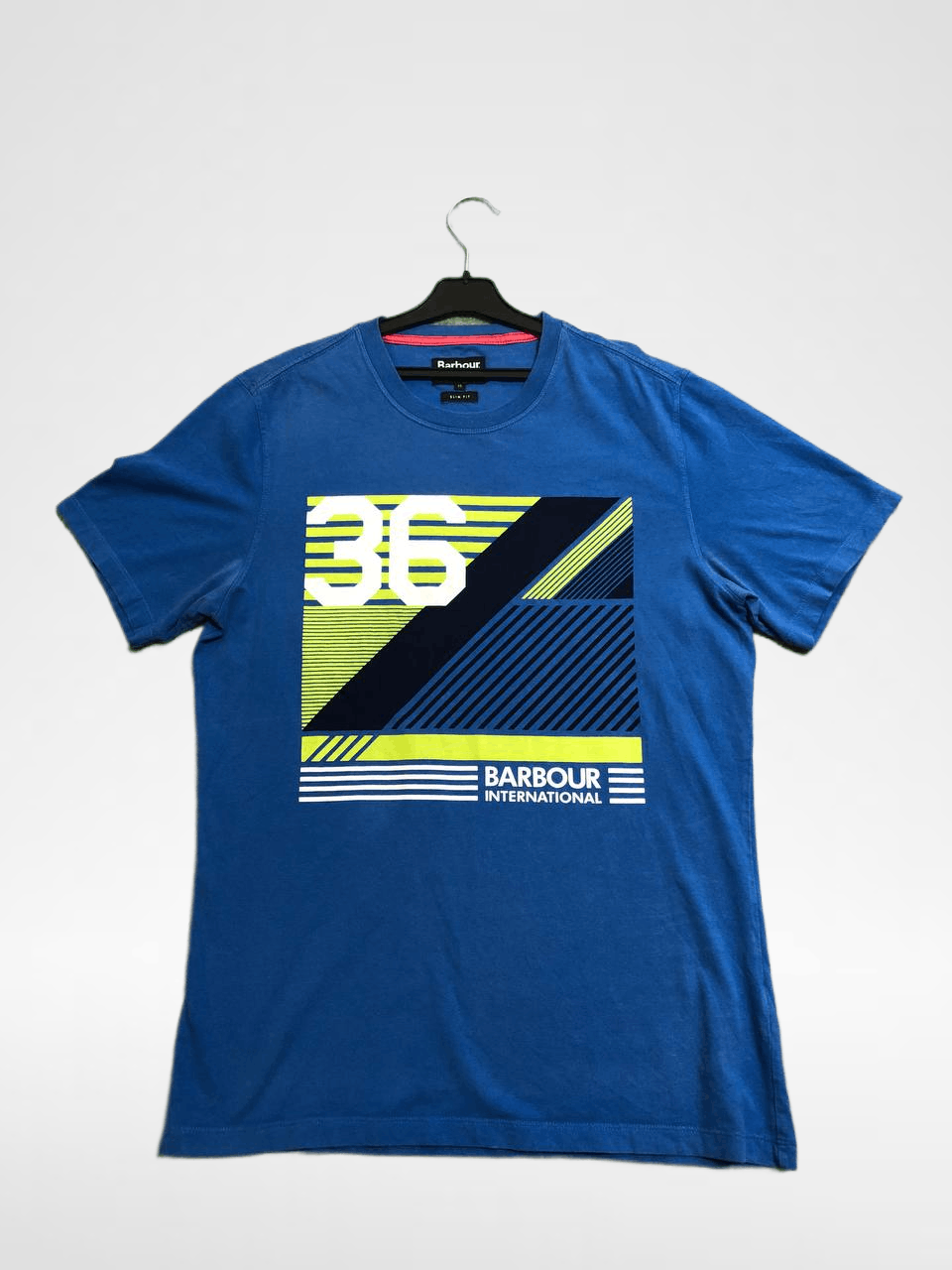Barbour Slim Fit Blue T-Shirt Big Print BARBOUR Y2K Size US M / EU 48-50 / 2 - 1 Thumbnail