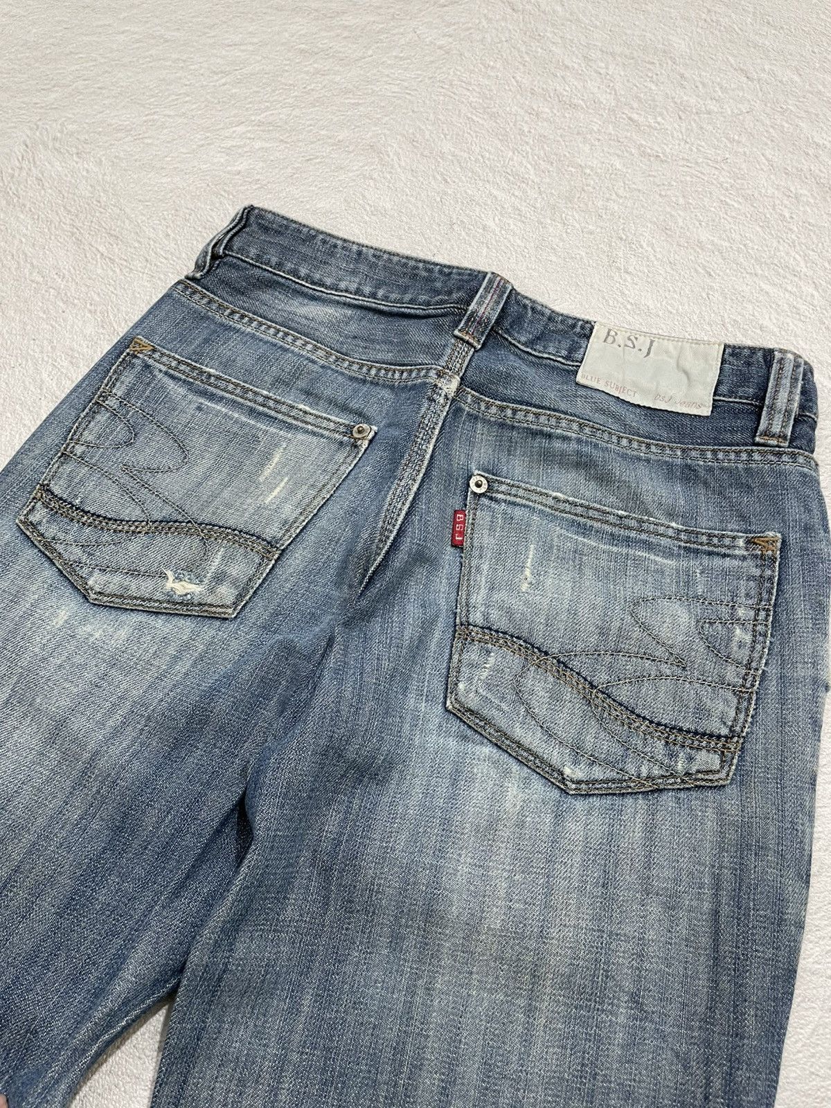 Japanese Brand 2000s Distressed Washed Blue Jeans Y2K Size US 29 - 11 Thumbnail