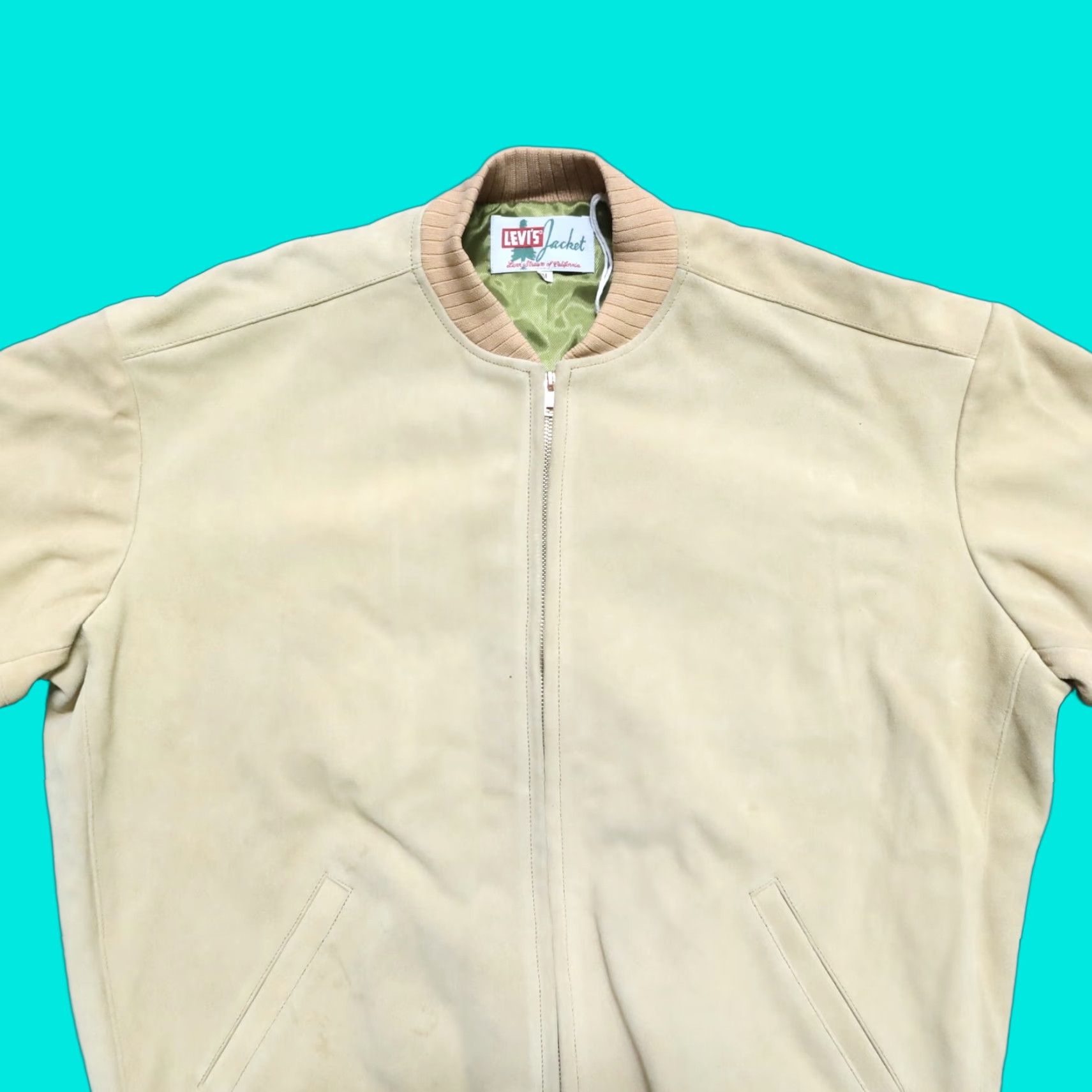 Levi's Levis Vintage Clothing LVC Suede Leather Bomber Jacket M Tan Mens Size US M / EU 48-50 / 2 - 1 Thumbnail