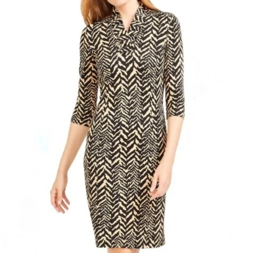 J.McLaughlin J. Mclaughlin Catalina Cloth Terin Sheath Tigre Dress XS Size XS / US 0-2 / IT 36-38 - 2 Thumbnail