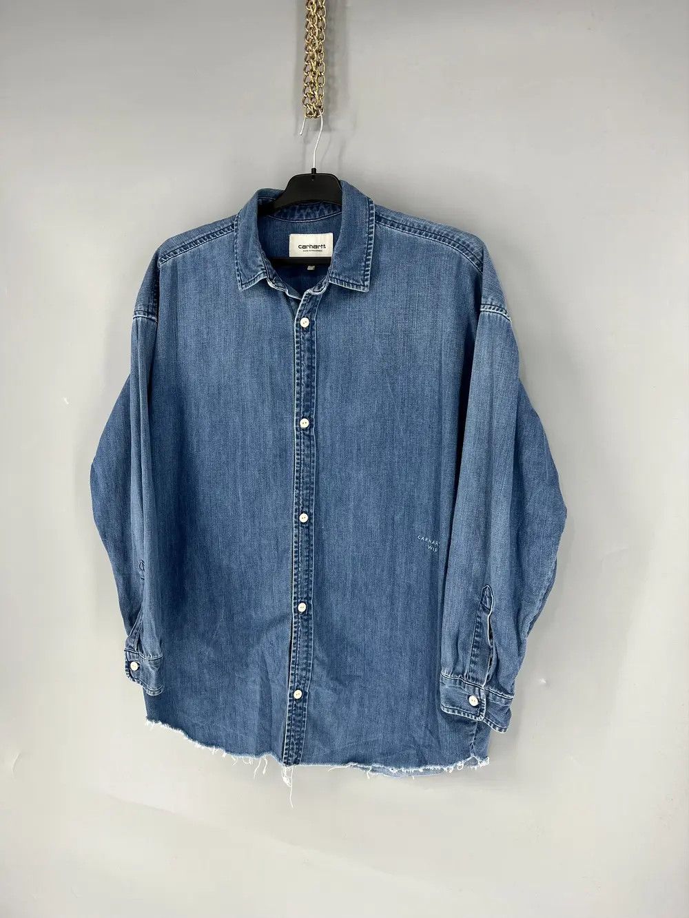 Carhartt Vintage Carhartt WIP Denim Weldon Shirt Washed Blue Size US M / EU 48-50 / 2 - 3 Thumbnail