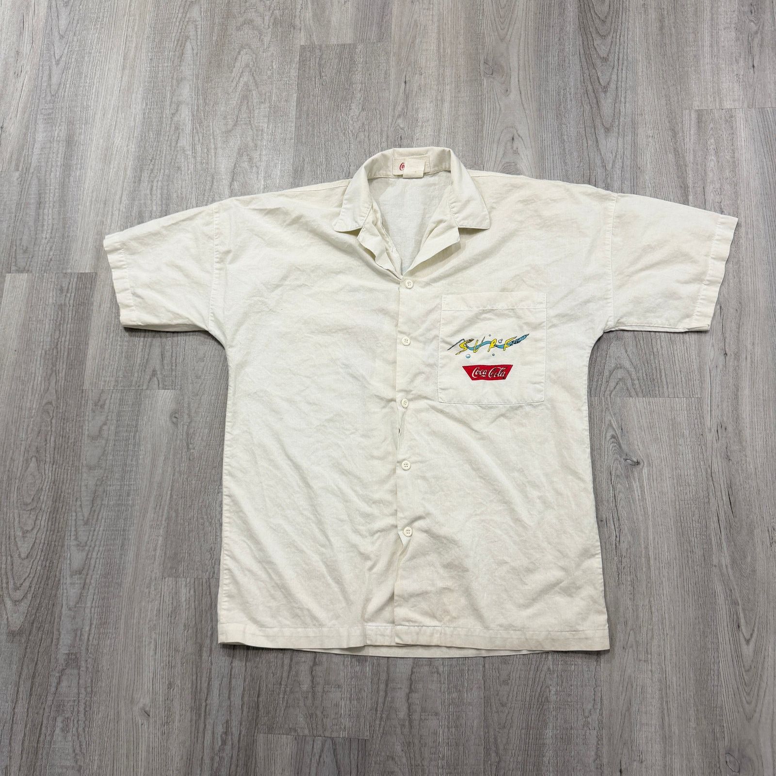 Vintage Vintage Coca Cola Surf Short Sleeve Button Shirt Large Size US L / EU 52-54 / 3 - 2 Thumbnail
