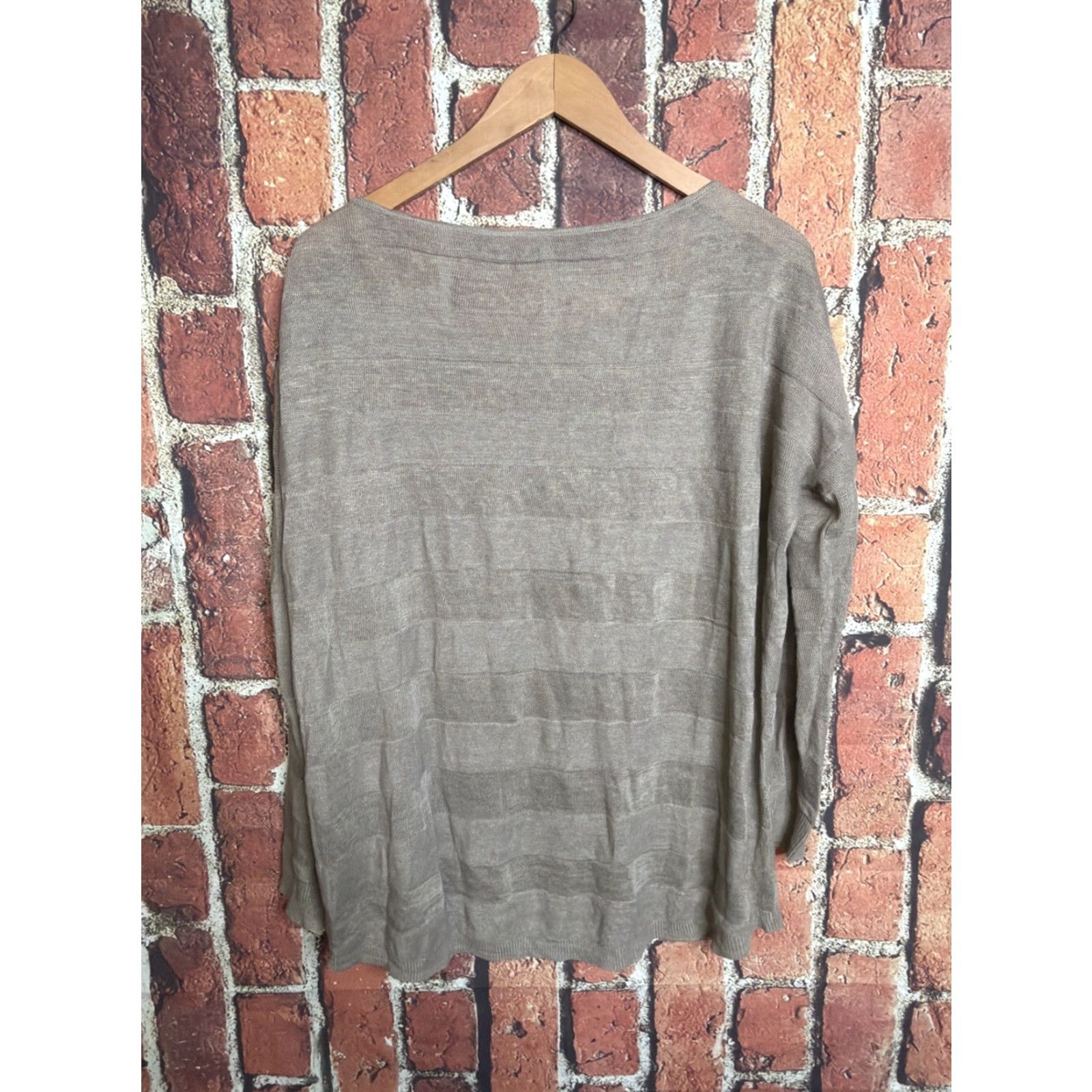Alice + Olivia Alice + Olivia Womens Short Sleeve Linen Knit Top Blouse Medium Size M / US 6-8 / IT 42-44 - 3 Thumbnail