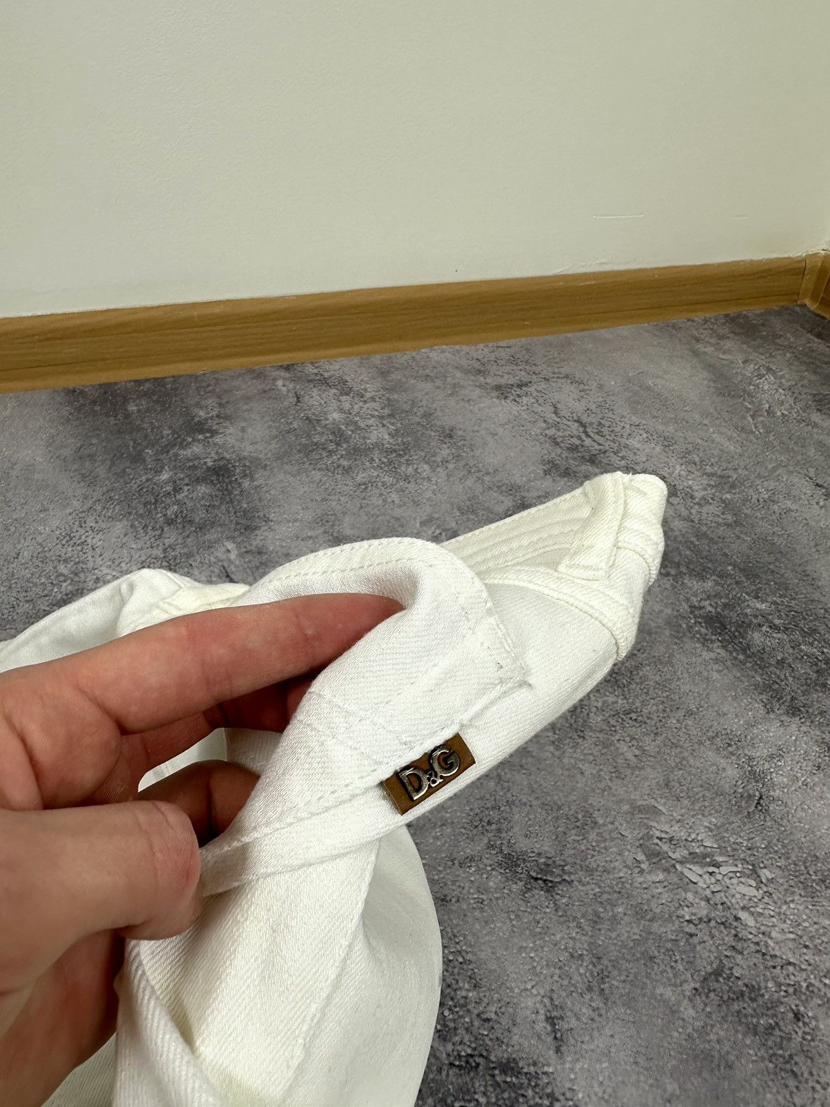 Dolce & Gabbana Vintage Dolce & Gabbana Luxury Designer White Jeans Pants Size 27" / US 4 / IT 40 - 13 Thumbnail