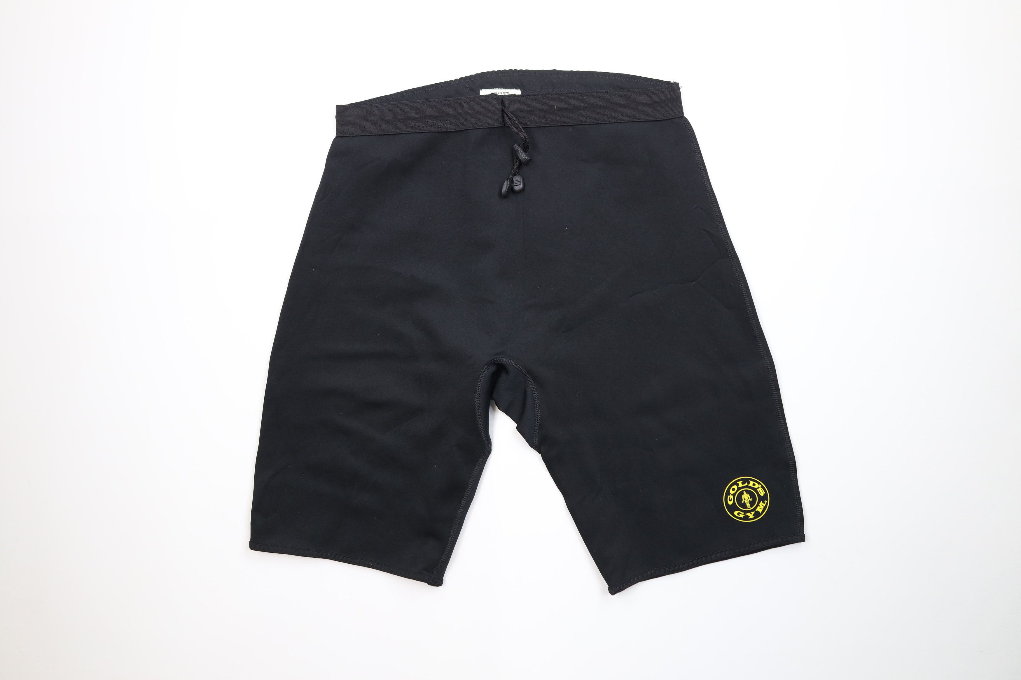 Vintage Vintage 90s Golds Gym Spell Out Neoprene Compression Shorts Size 34" / US 12 / IT 48 - 1 Thumbnail