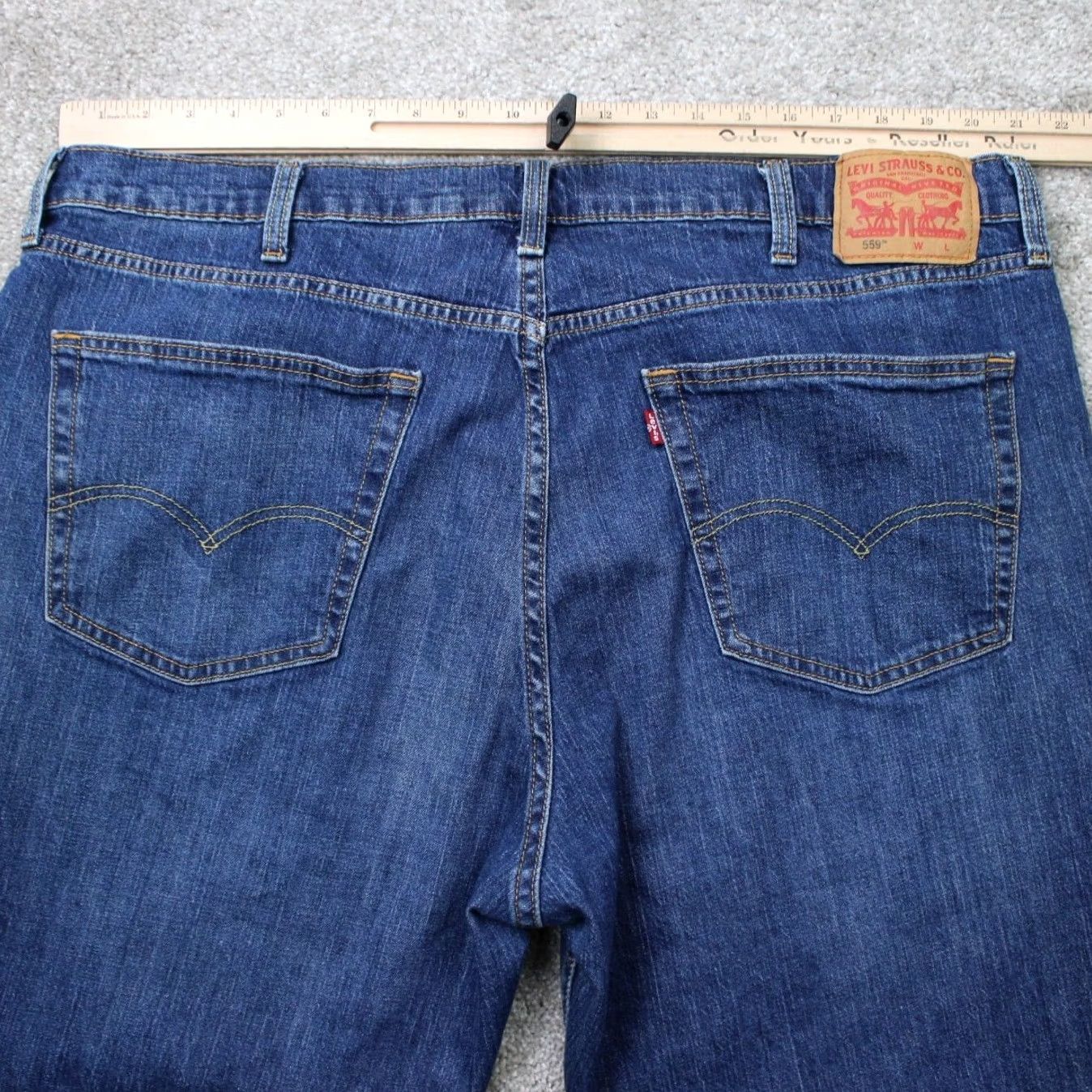 Levi's Levi's 559 Jeans Men's 44x29 Blue Relaxed Straight Leg 5-Pocket Denim Size US 44 / EU 60 - 7 Thumbnail