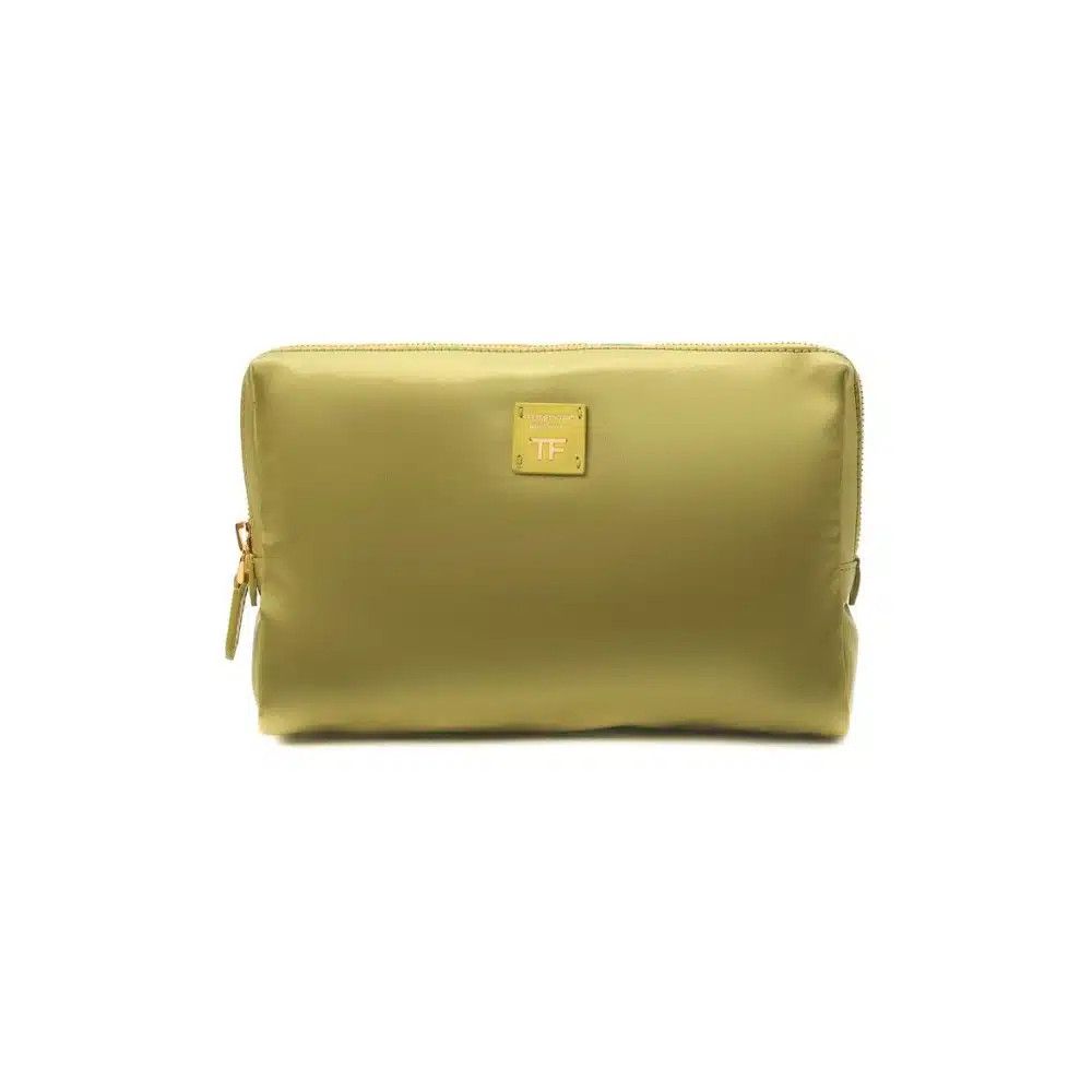 Tom Ford o1loc1c1024 S0409T Size:OS / Satin Cosmetic Pouch Chartreuse Size ONE SIZE - 1 Thumbnail