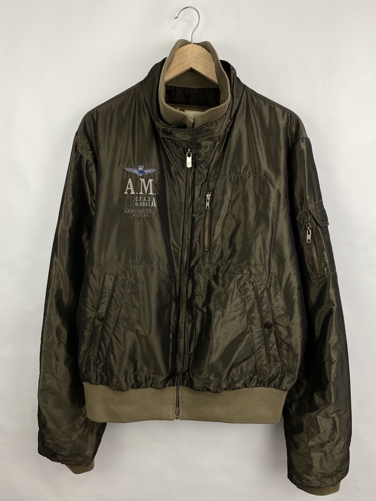 Aeronautica Militare 🇺🇸 Vintage Aeronautica Militare Aviation Bomber Patchwork Y2K Size US XL / EU 56 / 4 - 9 Thumbnail