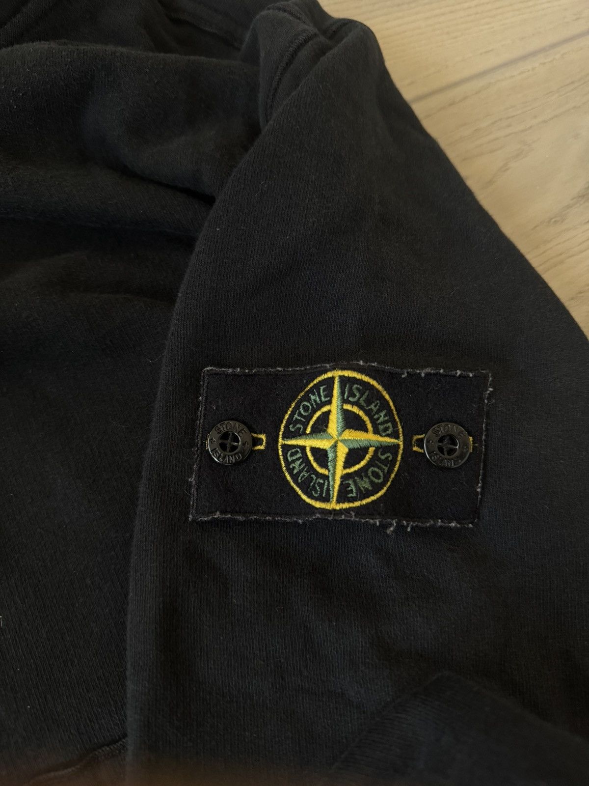 Designer Stone Island Black Hoodie Patch Designer Sweatshirt Rare Size US M / EU 48-50 / 2 - 6 Thumbnail