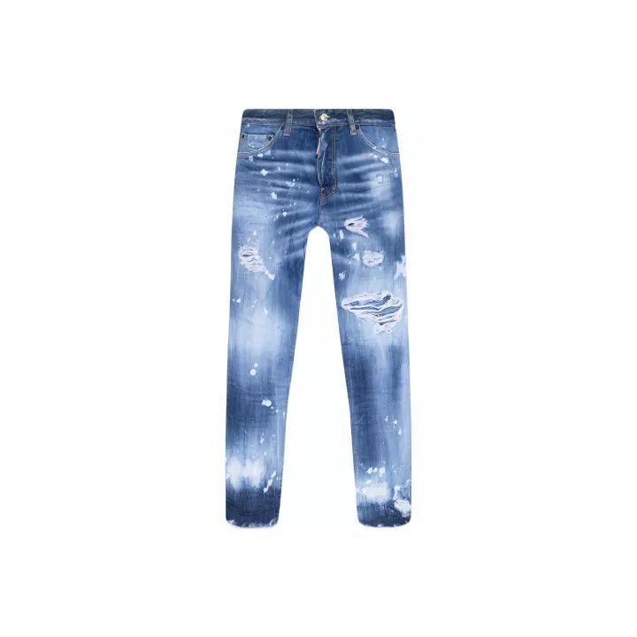 Dsquared2 DSQUARED2 FW22 Distressed Slim Fit Denim Jeans 0079 Size US 44 / EU 60 - 1 Thumbnail