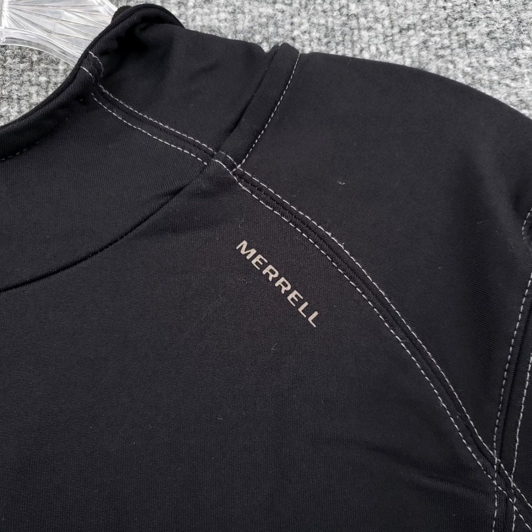 Merrell Merrell Hoodie Womens L Large Black Pullover Stretch Long Sleeve Sweatshirt Size L / US 10 / IT 46 - 4 Thumbnail