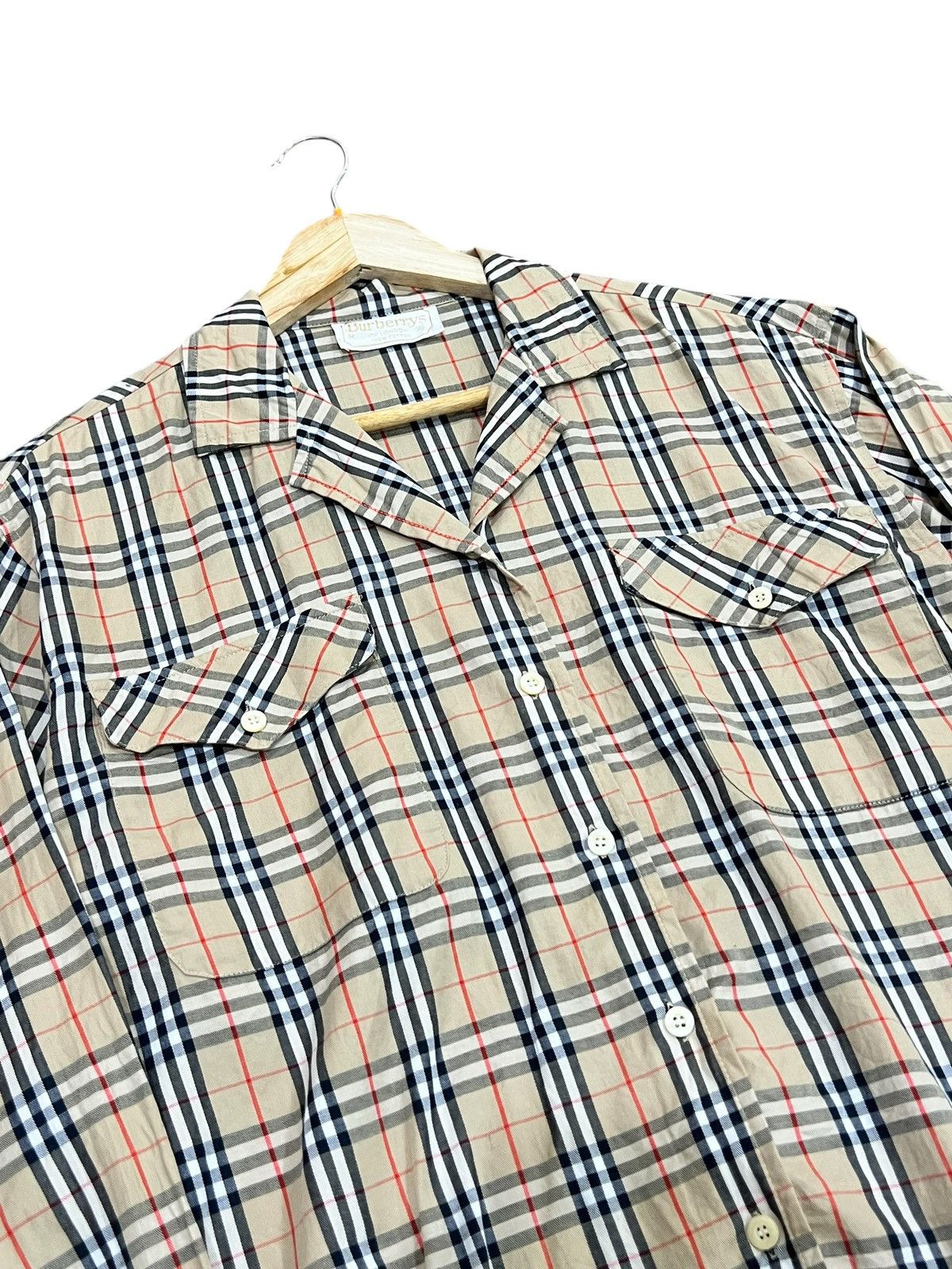 Burberry × Vintage Vtg Burberry Nova Check Shirt Size M / US 6-8 / IT 42-44 - 3 Thumbnail