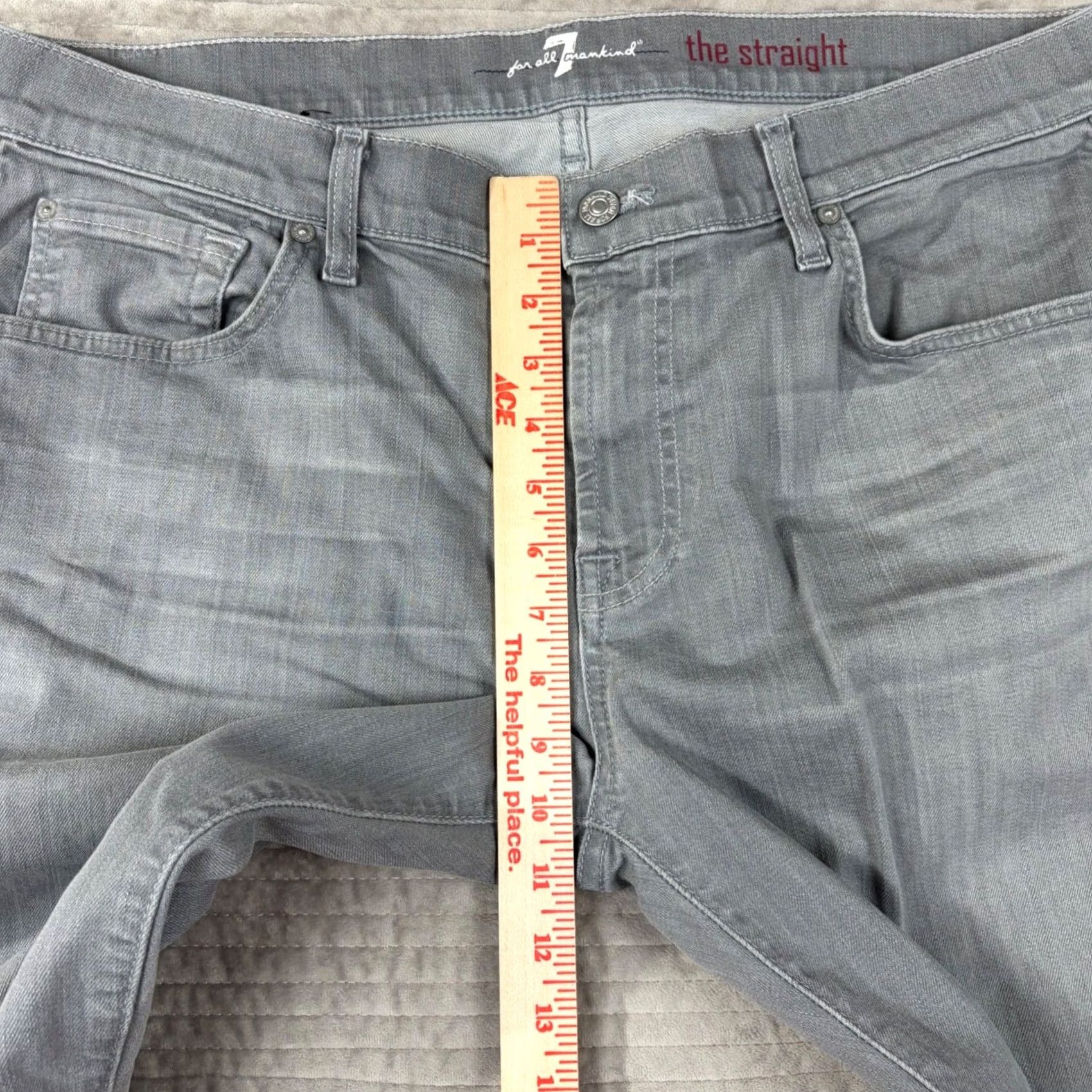 7 For All Mankind 7 For All Mankind Straight Grey Jeans Size 36 Size US 36 / EU 52 - 5 Thumbnail