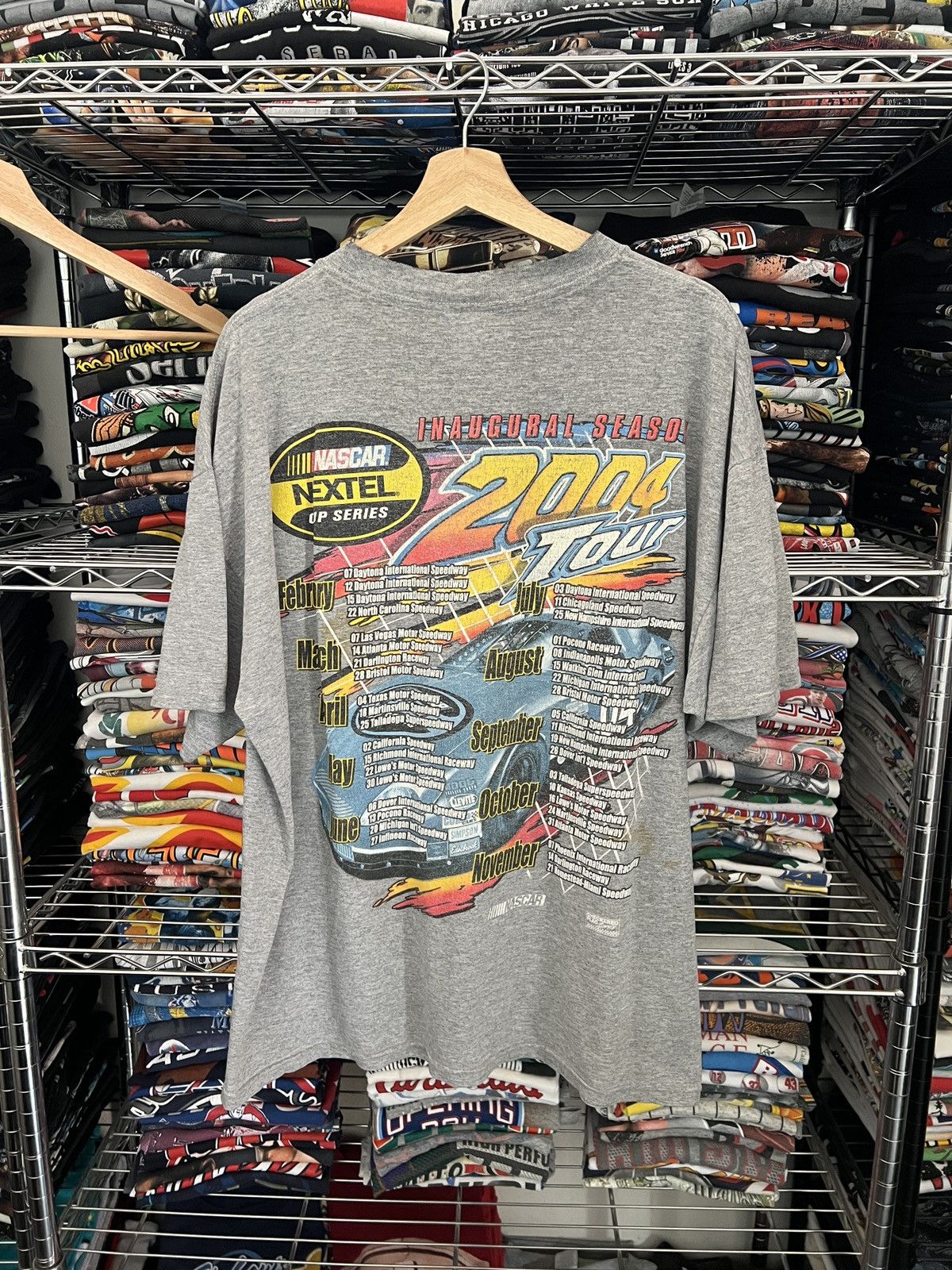 NASCAR 2004 NASCAR Tour Nextel Cup Series Tee Racing Size US XL / EU 56 / 4 - 2 Thumbnail