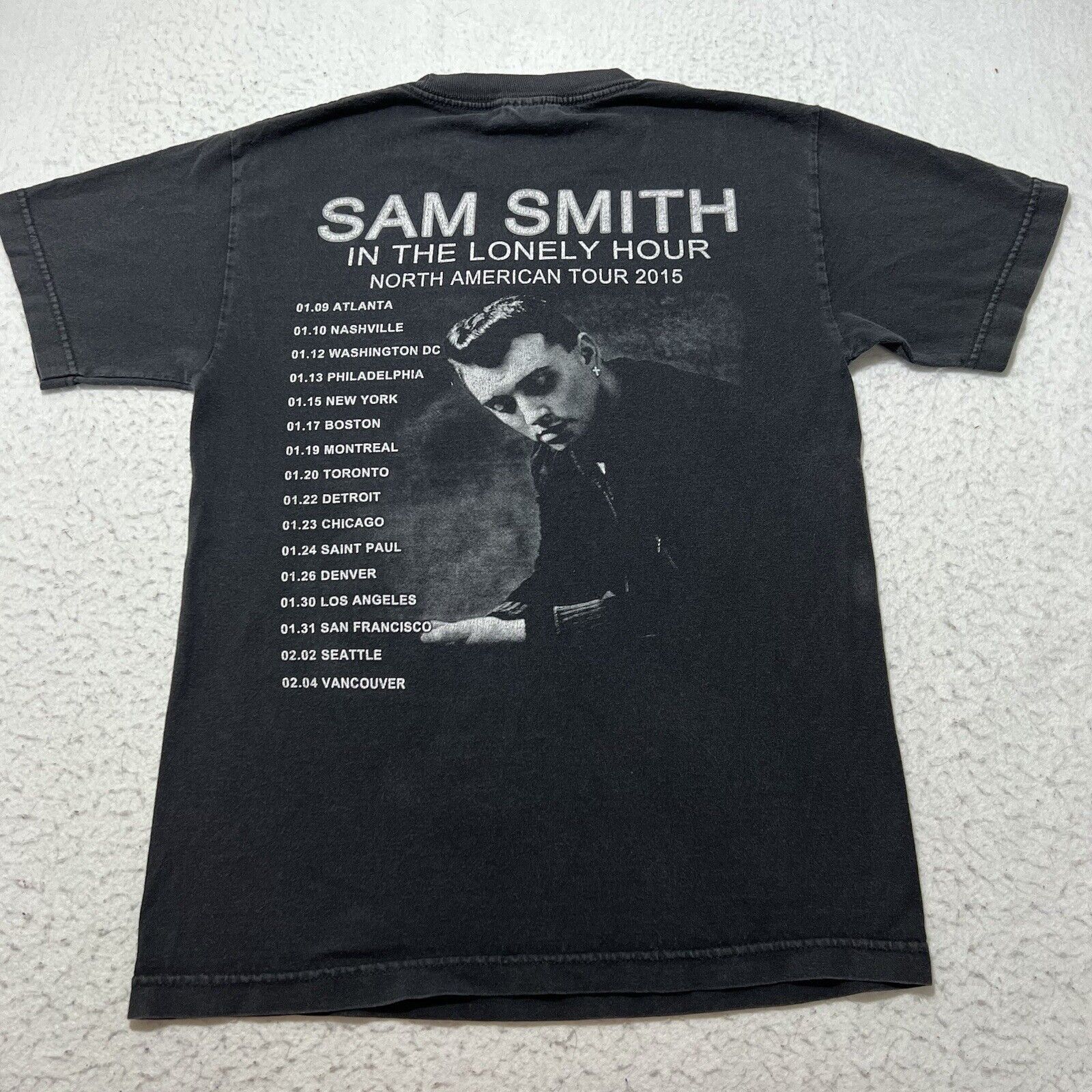 Alstyle Sam Smith 2015 Tour In The Lonely Hour Graphic T Shirt Size US S / EU 44-46 / 1 - 2 Thumbnail