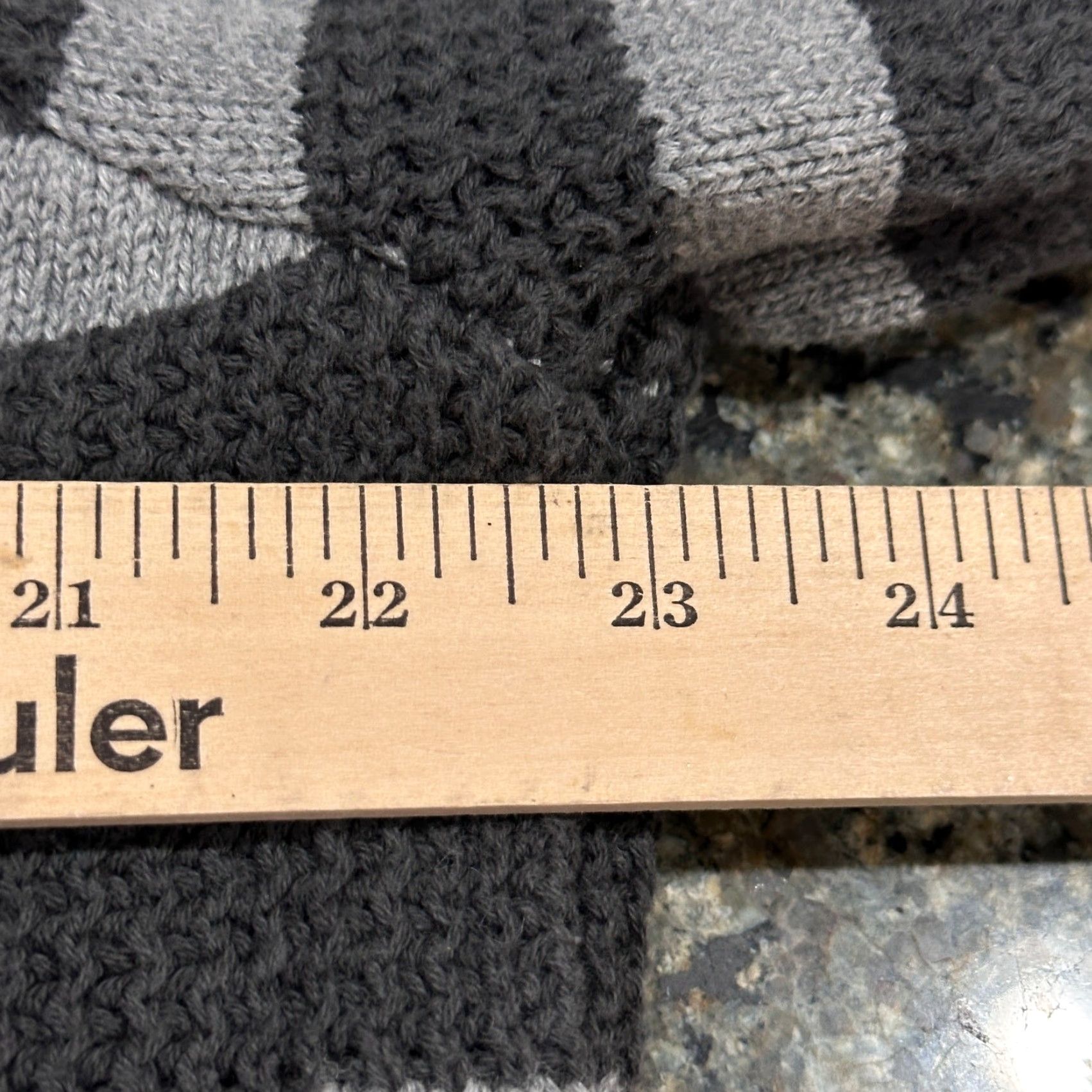 Vintage Tahari Sweater Womens XL Gray 100% Cotton Striped Pullover Mock Neck Long Sleeve Casual Preppy Academia) Size XL / US 12-14 / IT 48-50 - 5 Thumbnail