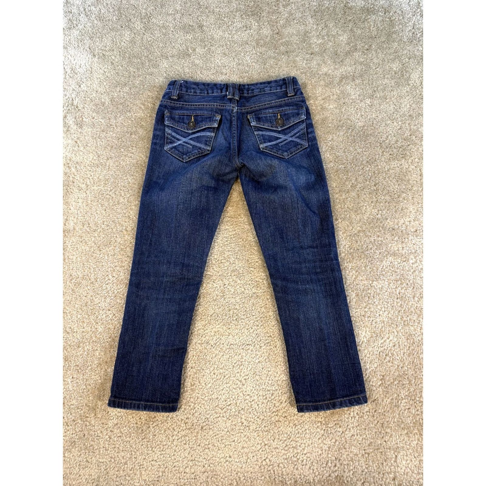 Vintage VINTAGE Aeropostale Jeans Women's Cropped Blue Size 00 Button Pockets Y2K Size 24" / US 00 / IT 34 - 7 Thumbnail