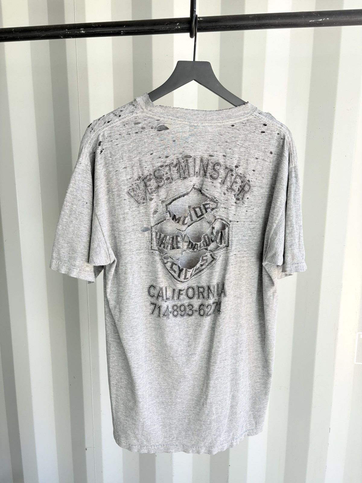 Thrashed Sun Faded Shirt Distressed Band Tee Erd grunge